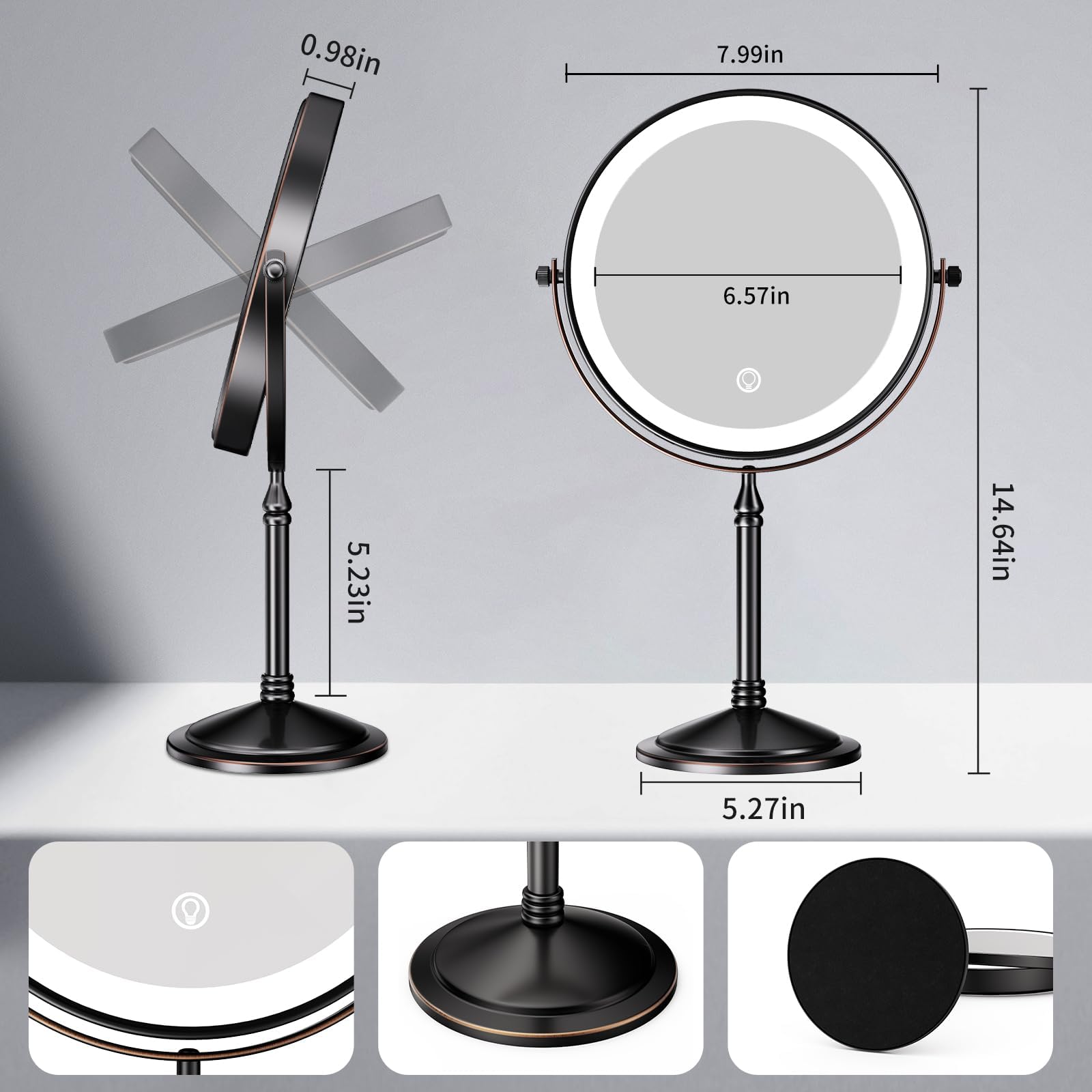 Lukvuzo LLU0709L046 Makeup-Mirrors - View #3