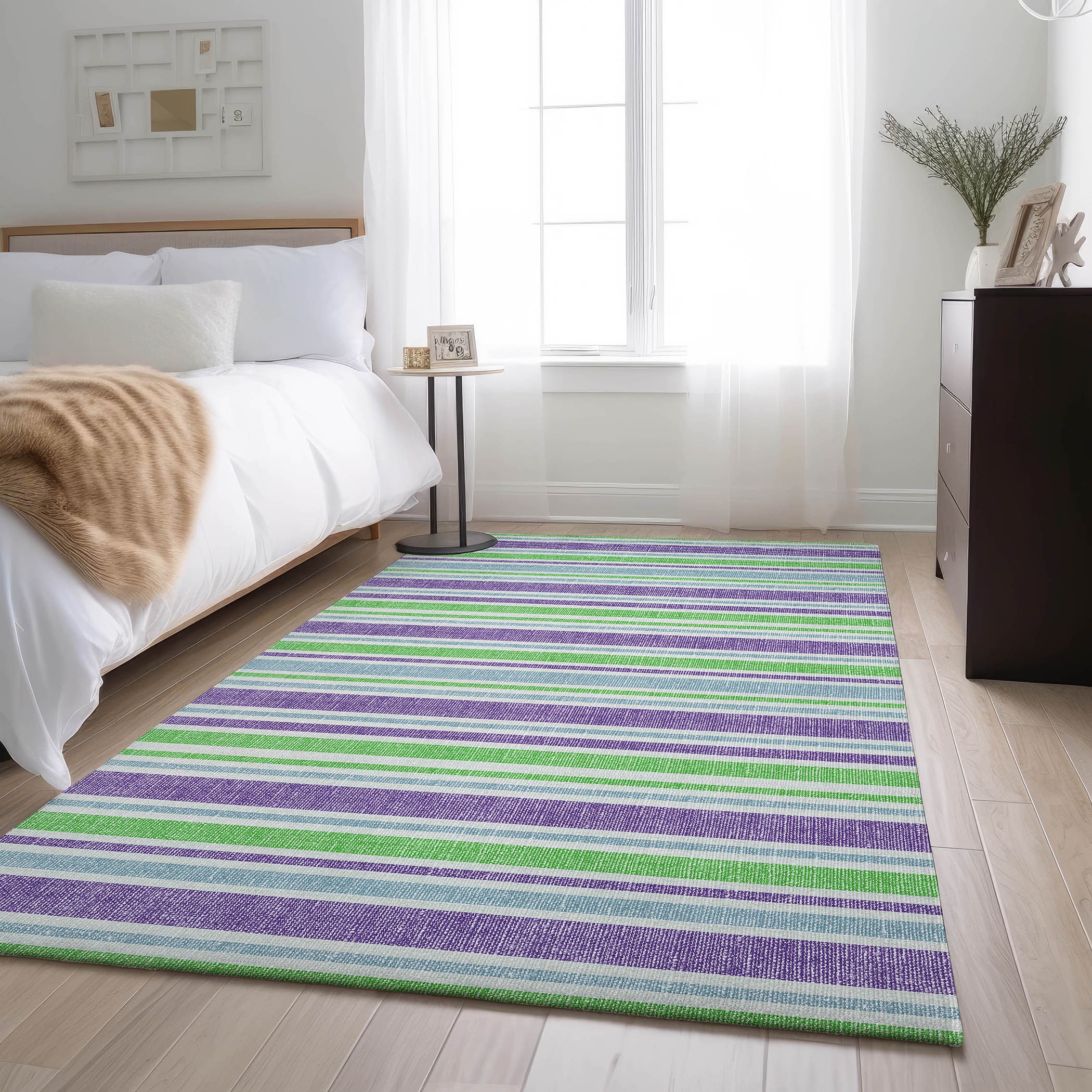 Addison Rugs AMF556TE3X5 Mayfield AMF556TE 3 x 5 (ft) Loomed Polyester Teal Rectangular Indoor Geometric Machine washable Area rug