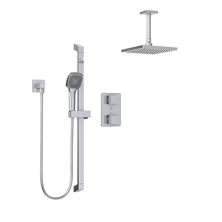 Keeney Quadrato Polished Chrome 2-handle Shower Faucet with Valve Keeney Quadrato Polished Chrome 2-handle Shower Faucet with Valve