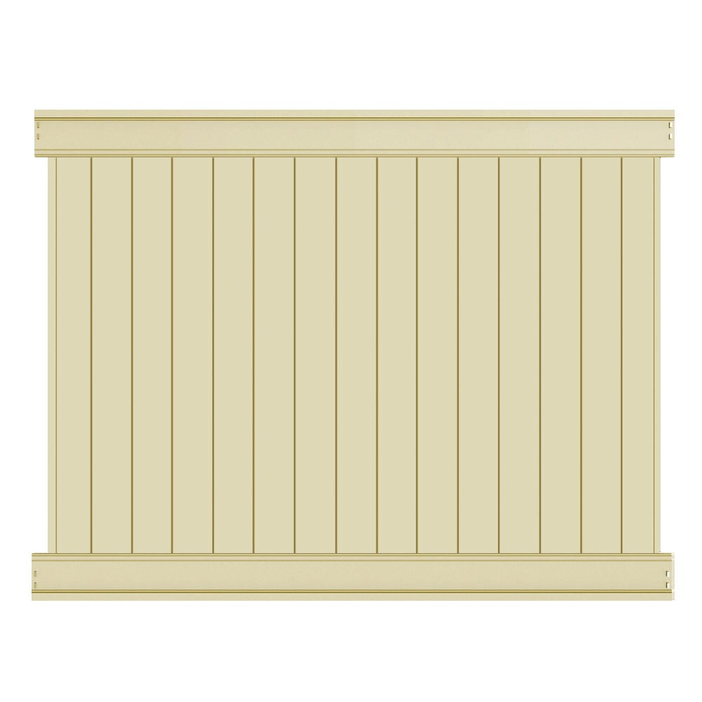 Freedom Emblem 6-ft H x 8-ft W Sand Privacy Vinyl Flat-top at Lowes.com