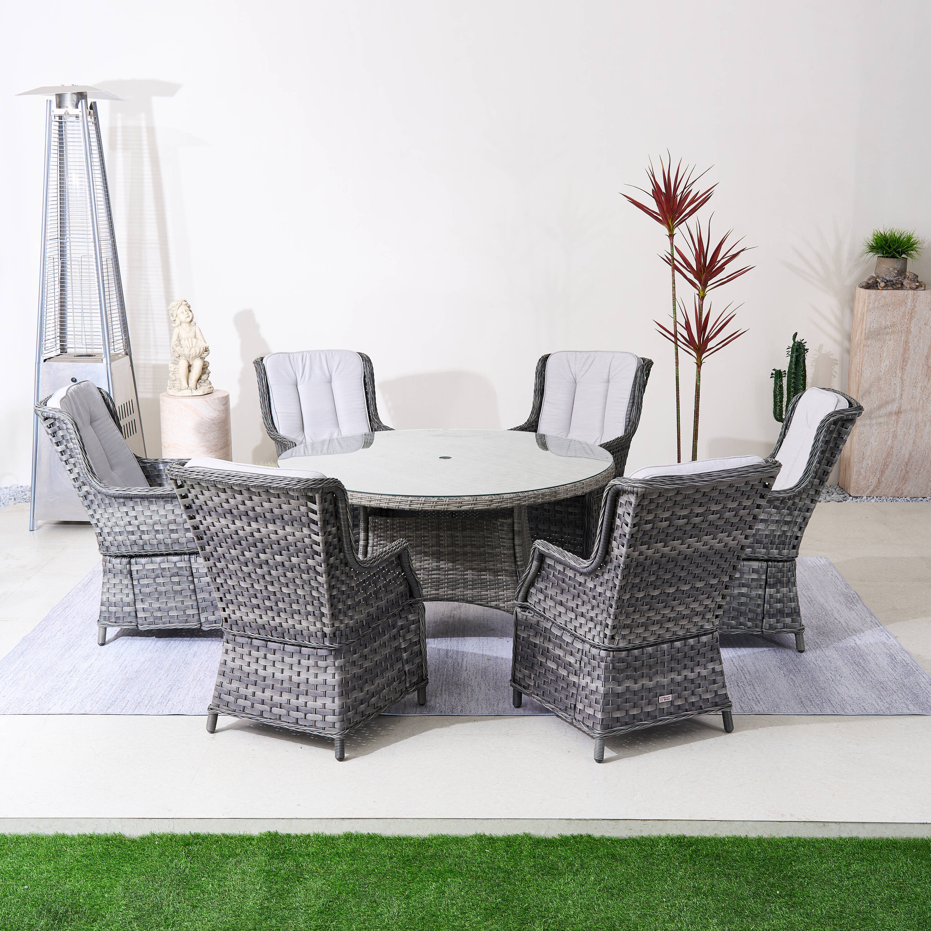 Direct Wicker DWD-6-010&1122-GR Patio-Dining-Sets - View #10