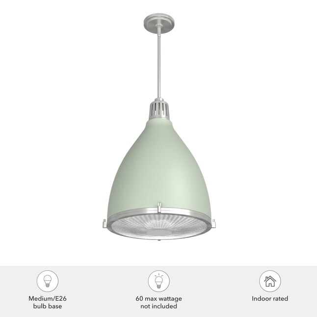 Hunter Bluff View Soft Sage And Brushed Nickel 3 Light Pendant In The Lighting Department At Com - Sage Green Pendant Ceiling Light