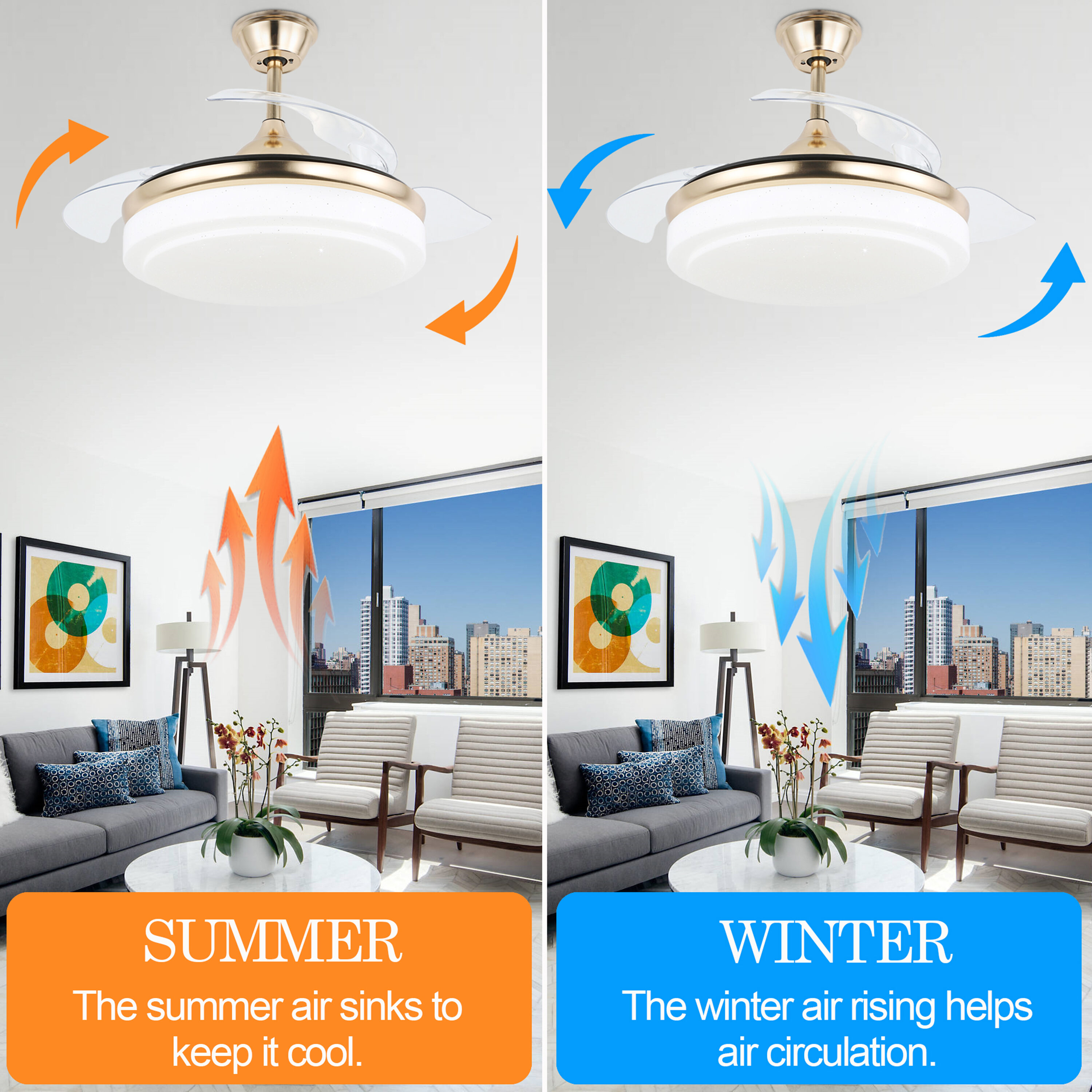 Oaks Decor BD4262-G Ceiling-Fans - View #4