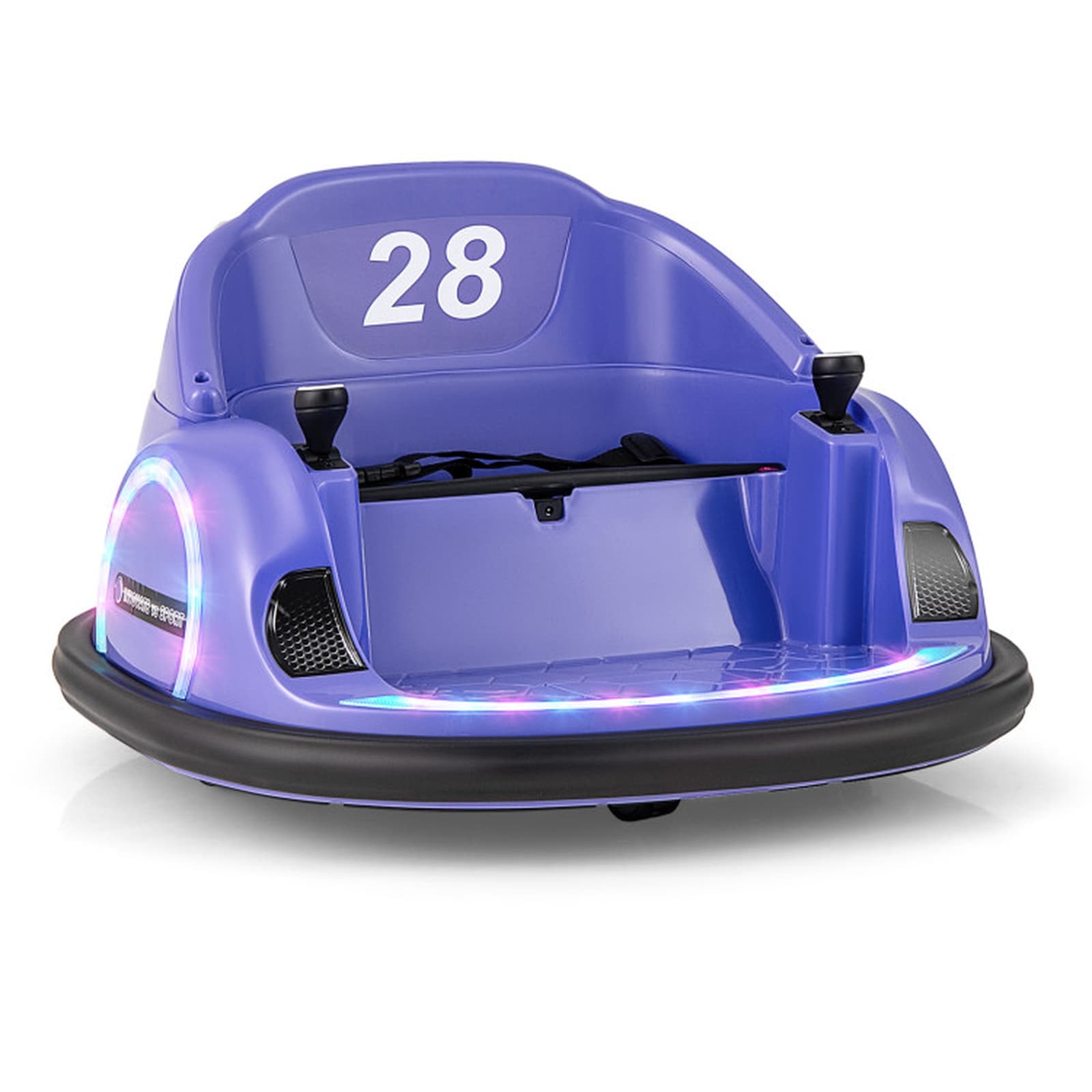 SUGIFT - 12V 360-Degree Ride-on Bumper Car for Toddlers 18+ Months with Remote Control 3-Speed Li...