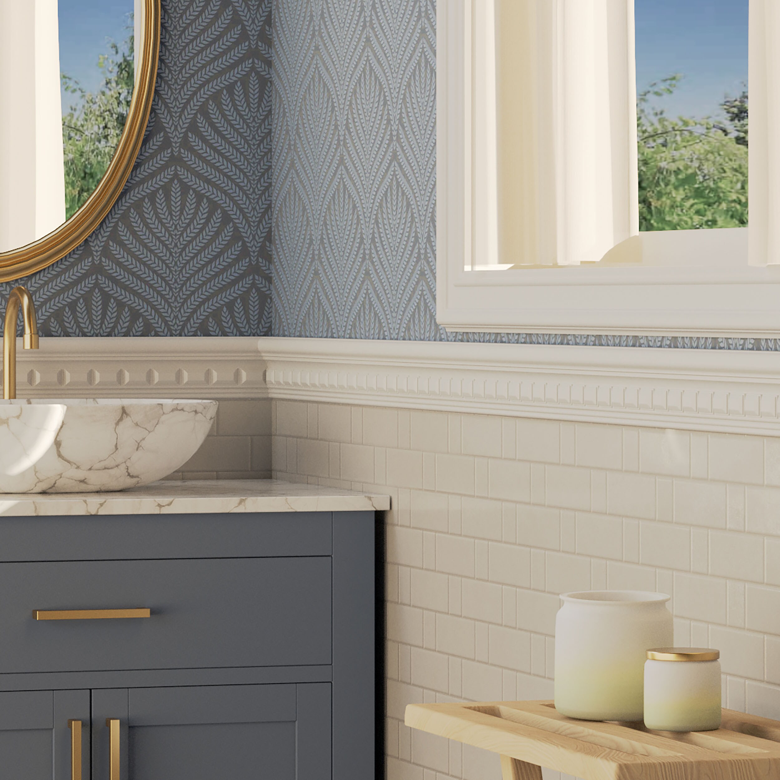Ekena Millwork CHA03X01BL Chair-Rail-Moulding - View #7