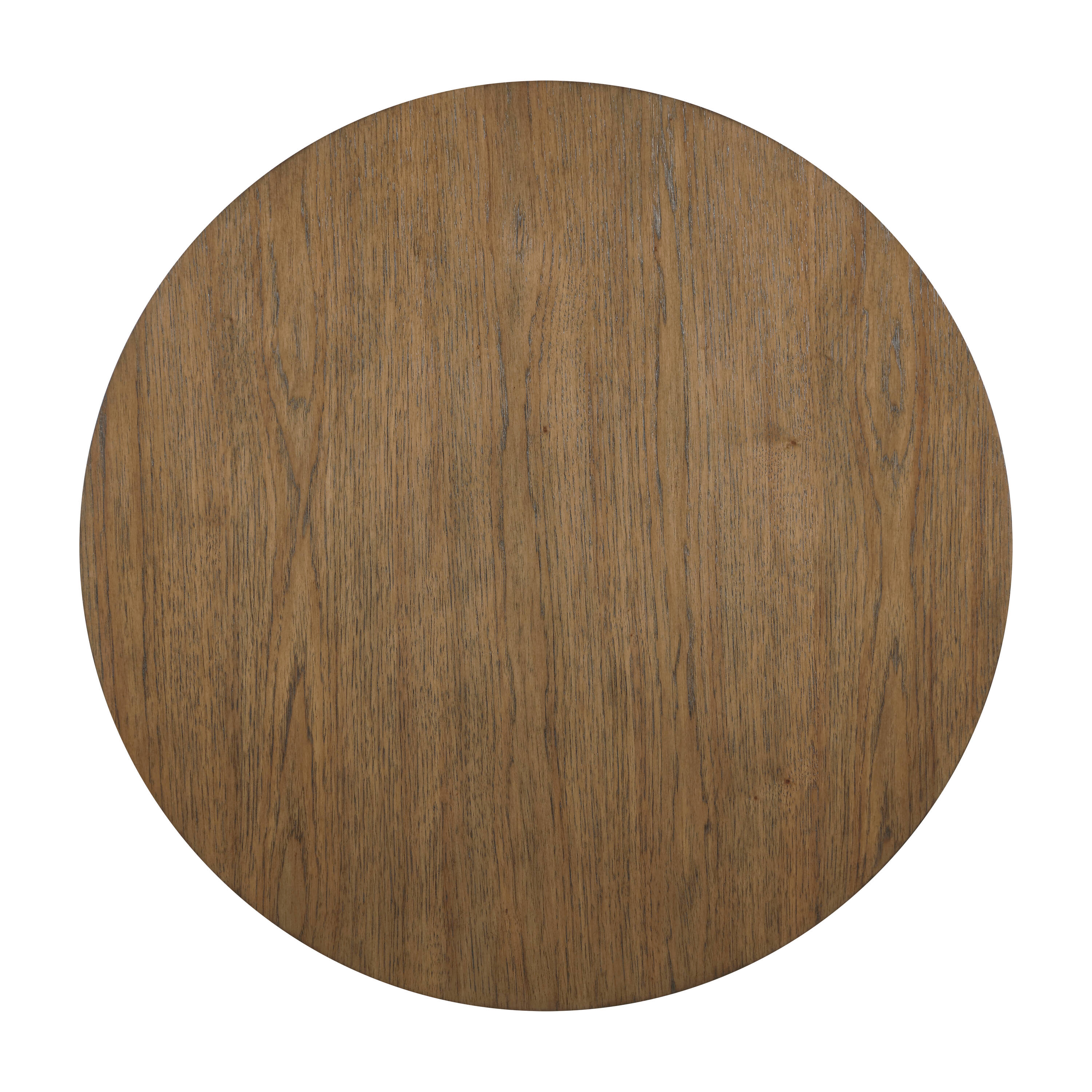Oslo Round Pecan Brown Wood Coffee Table