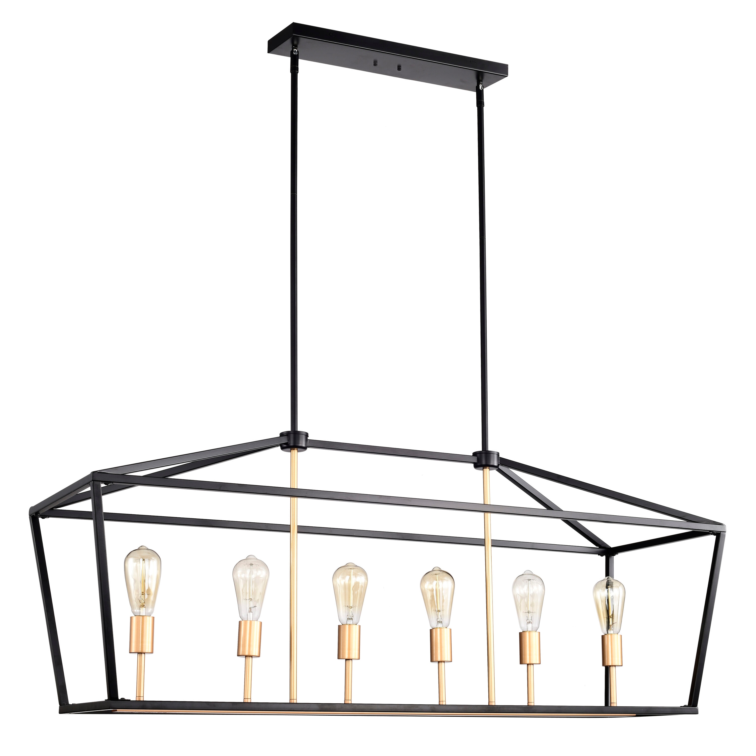 MICSIU 280030 Savoya 6-Light Multiple Finishes Black Modern/Contemporary Dry rated Chandelier