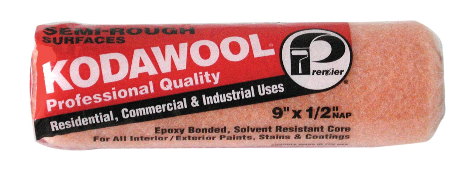 Premier R9KW2-50 KODAWOOL 9-in x 1/2-in Nap Knit Synthetic Blend Paint Roller Cover