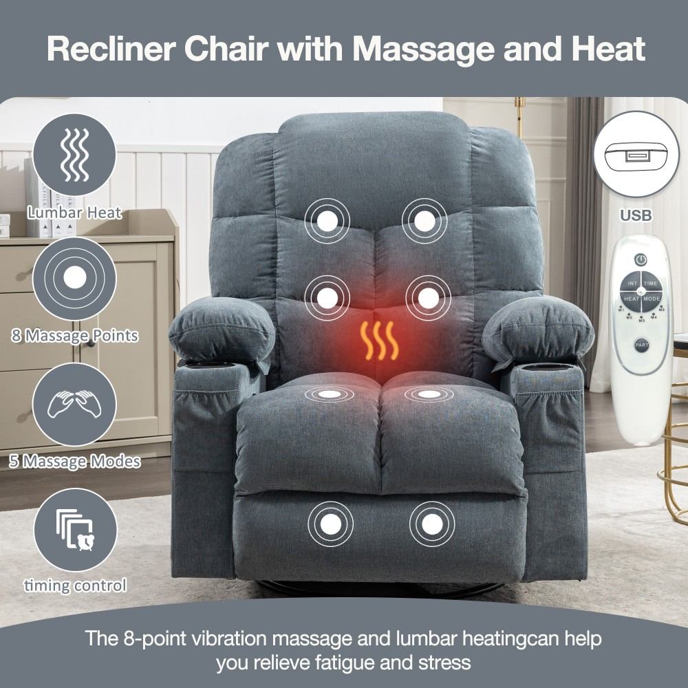 Coolbibila SIMON-RECLINER-BLUE chairs - View #2