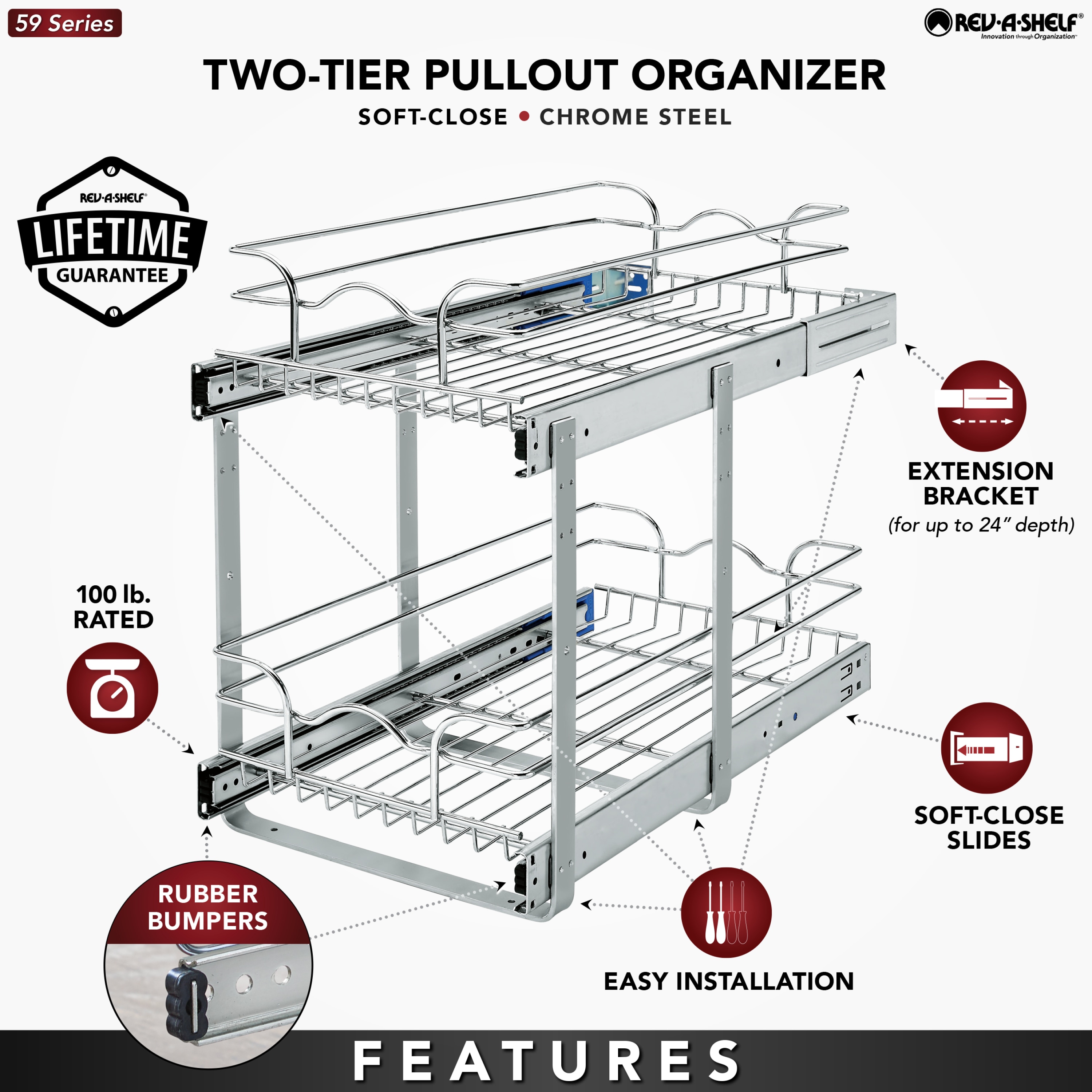 Rev-A-Shelf 59-12SC-2-5 Pull-Out-Cabinet-Baskets - View #8