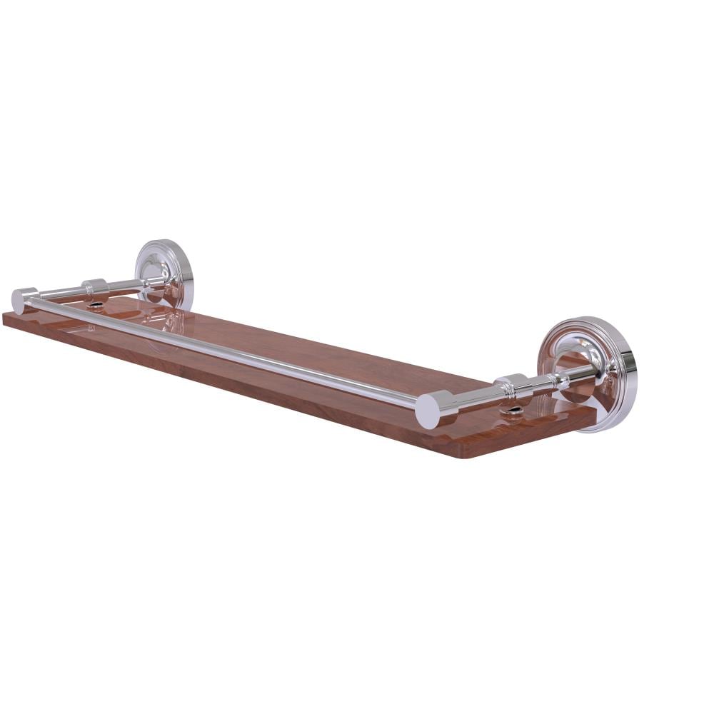 Allied Brass PRBP-1-22-GAL-IRW-PC Prestige Regal Polished Chrome 1-Tier Wall Mount Bathroom Shelf (22-in X 3-in X 5-in)