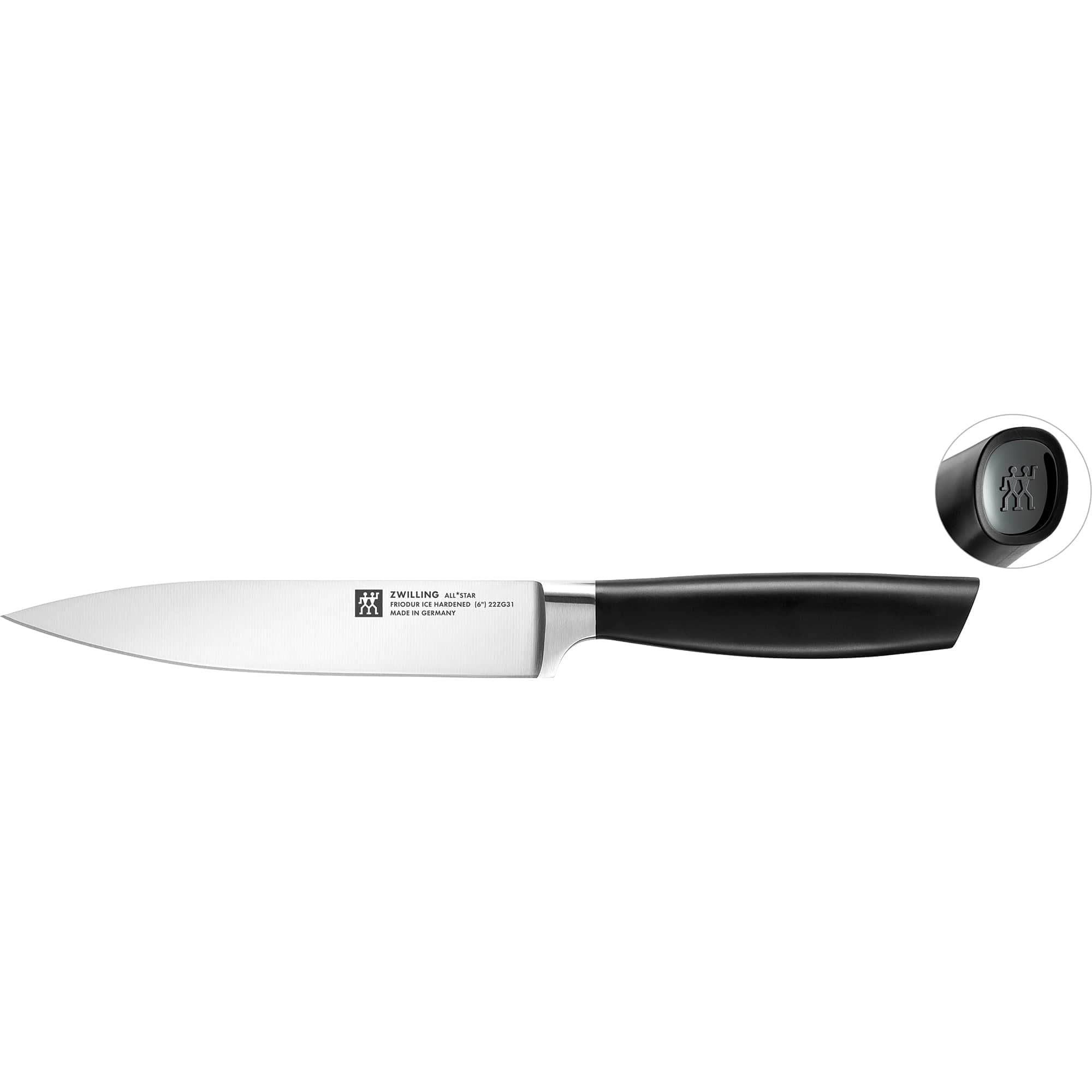 Zwilling All Star 6-inch Utility Knife - Black End Cap #33760-164
