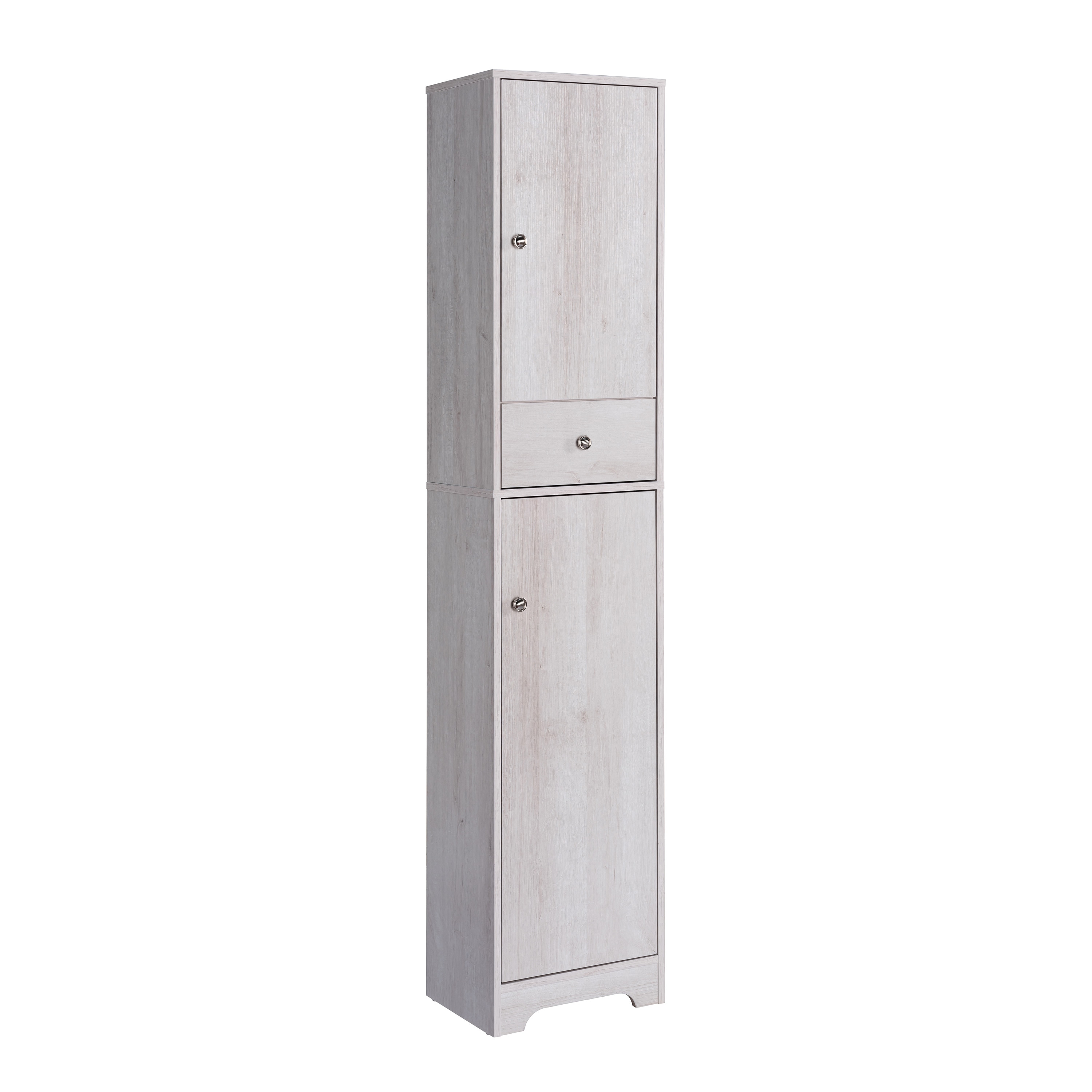 Furniture of America Pritzler Rustic White Oak Wood Pantry IDI-202798 ...