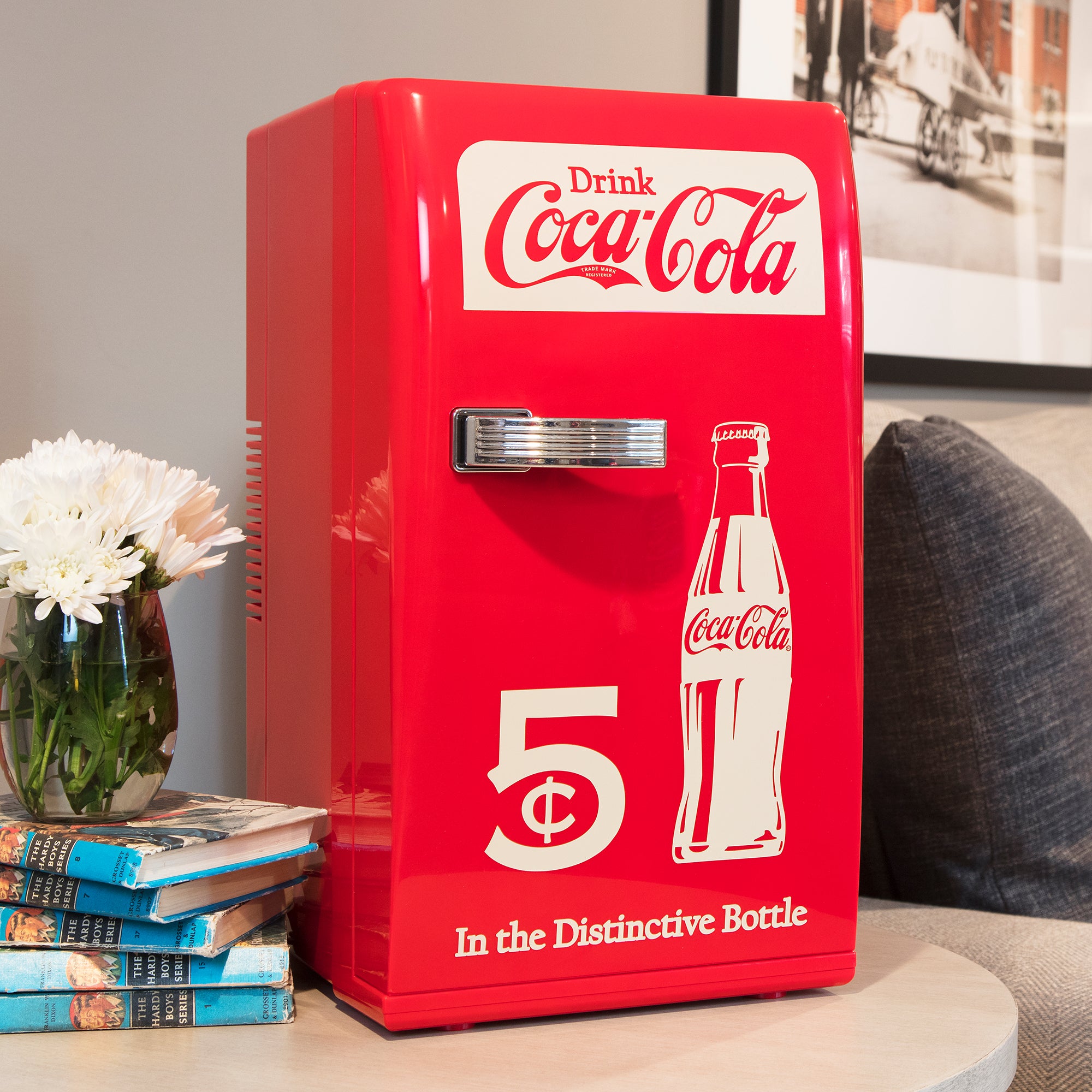 Coca-Cola Retro 3.2 Cubic Feet Freestanding Mini Fridge with Freezer