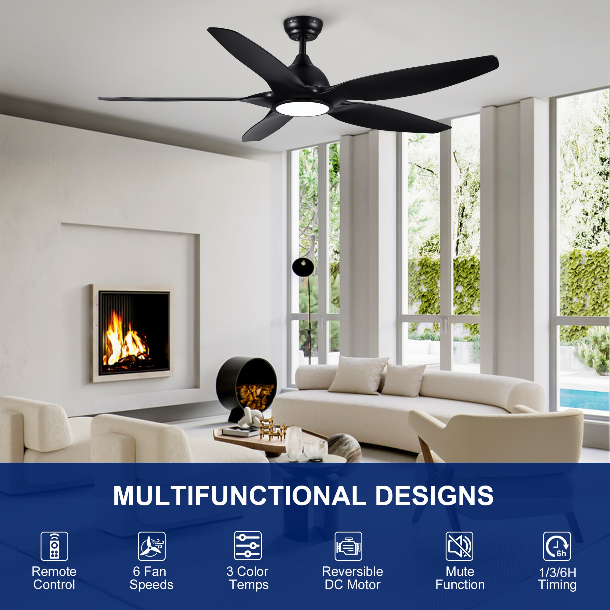 YUHAO LSDC1015BK602 Ceiling-Fans - View #3