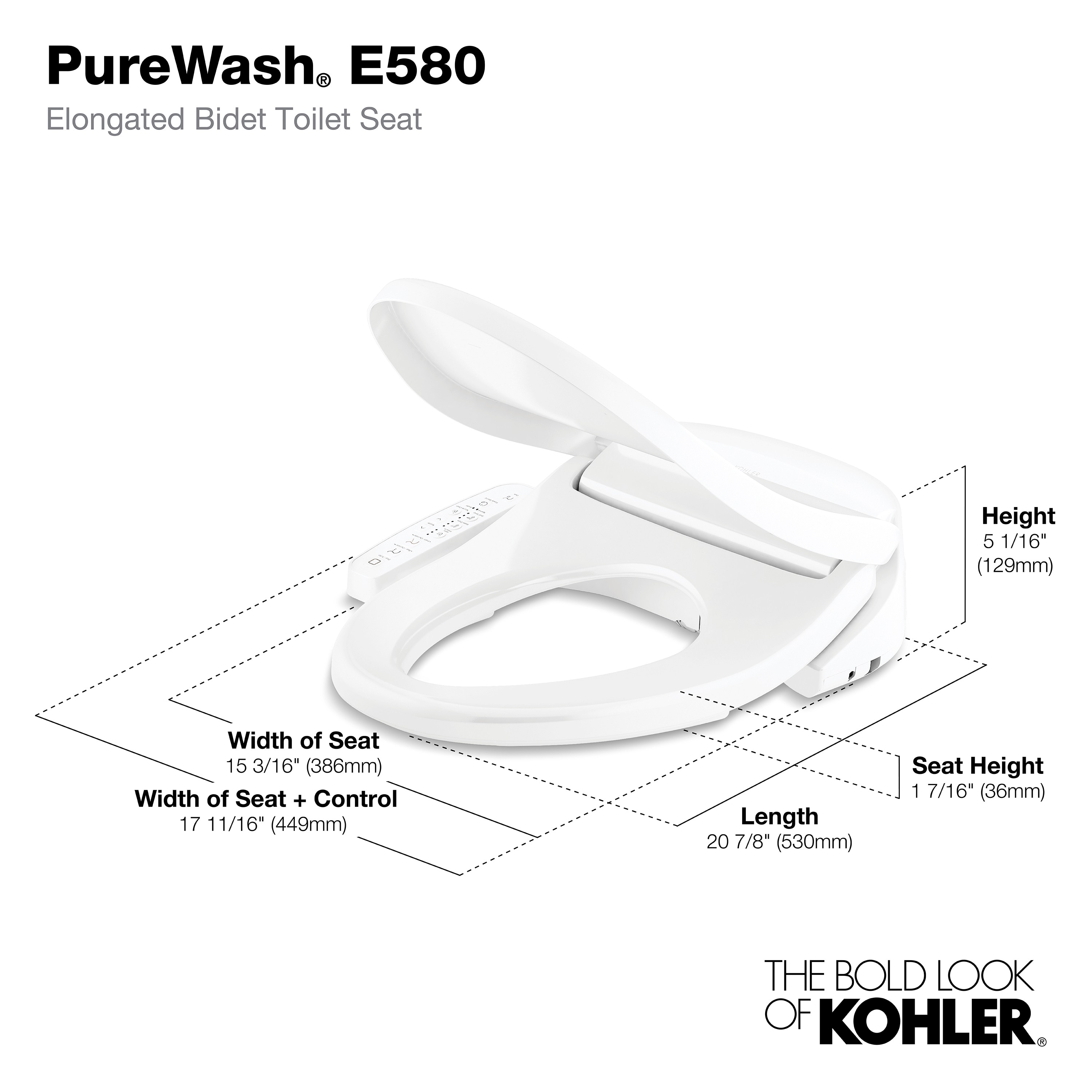 KOHLER 32330-0 Bidet-Toilet-Seats - View #5