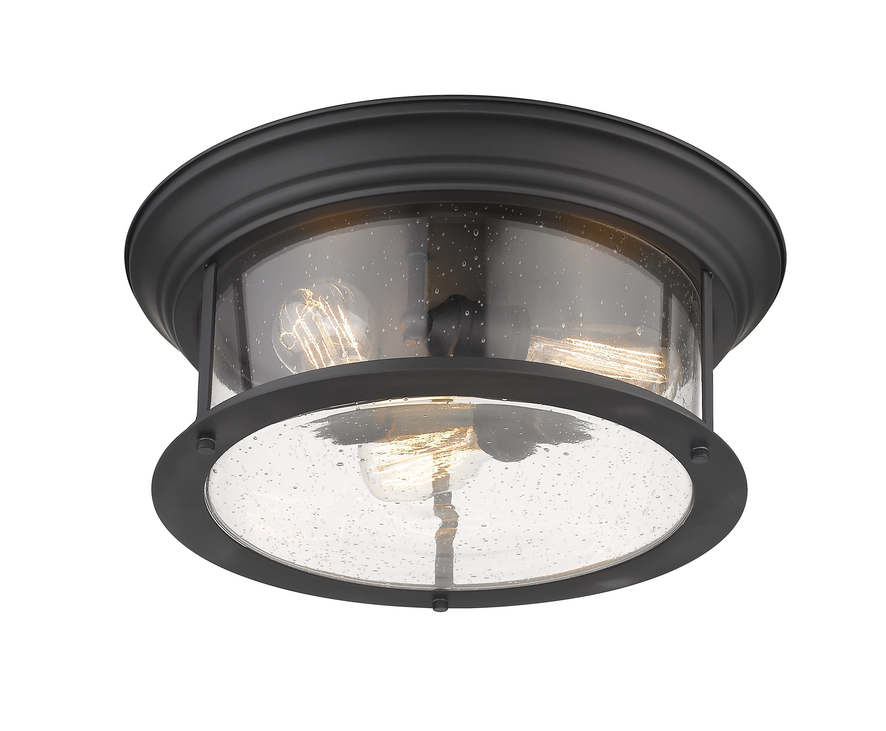 Z-Lite Sonna 1-Light Matte Black Flush Mount Light in the Flush Mount ...