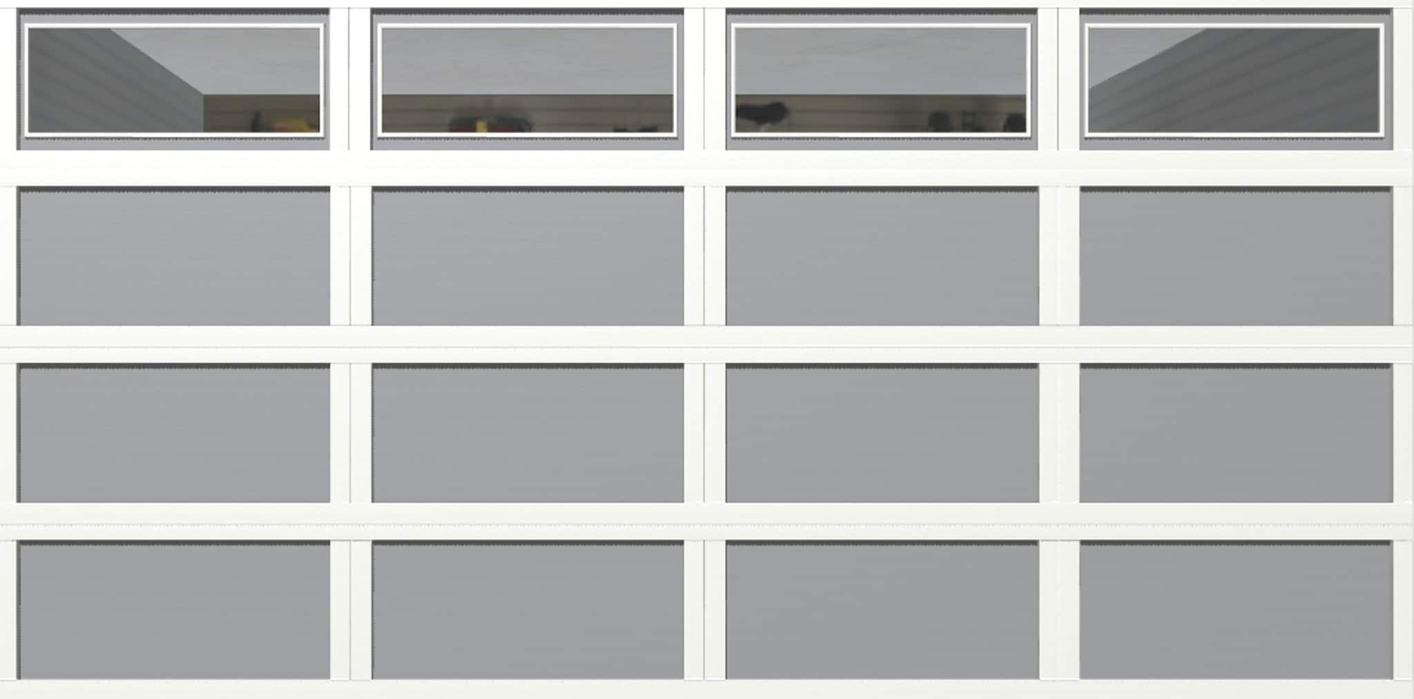 Wayne Dalton WD9405WSWGYCRII167 Classic Steel Model 9405 16-ft x 7-ft Insulated White, Gray Double Garage Door with Windows