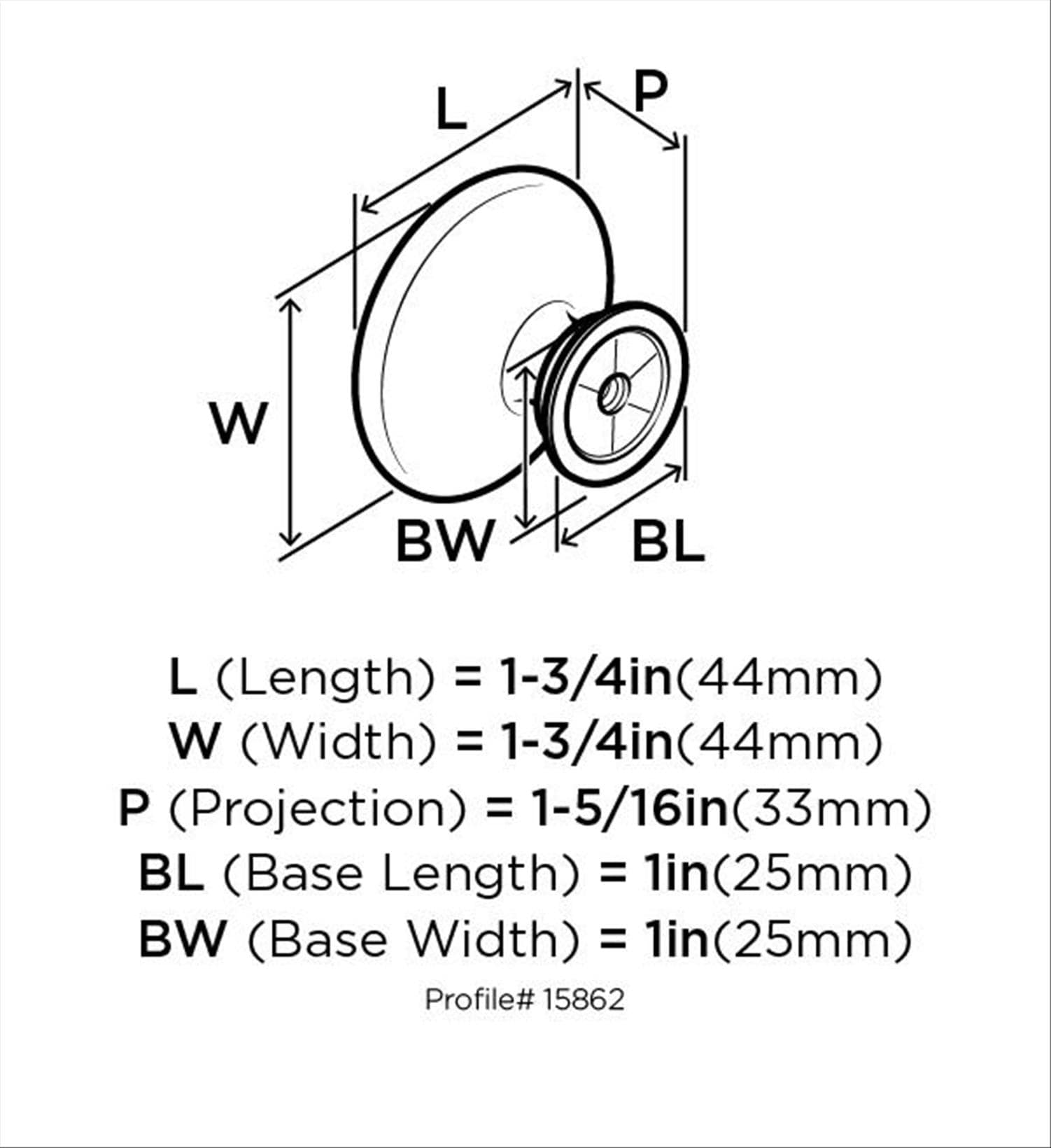 Amerock BP15862WN Cabinet-Knobs - View #2