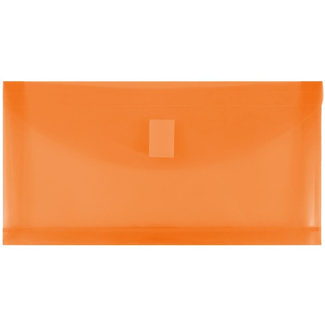 JAM Paper Plastic Envelopes with Velcro Closure, Orange, #10 Size, 12/Pack  - Perfect for Storing Receipts, Coupons, and More! in the Envelopes  department at