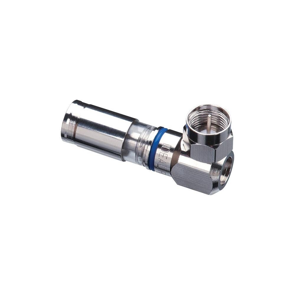 IDEAL PETRA14844 Ideal 92-691 RG6 and RG6 Insite RTQ Plenum 90 deg F-connector, Silver