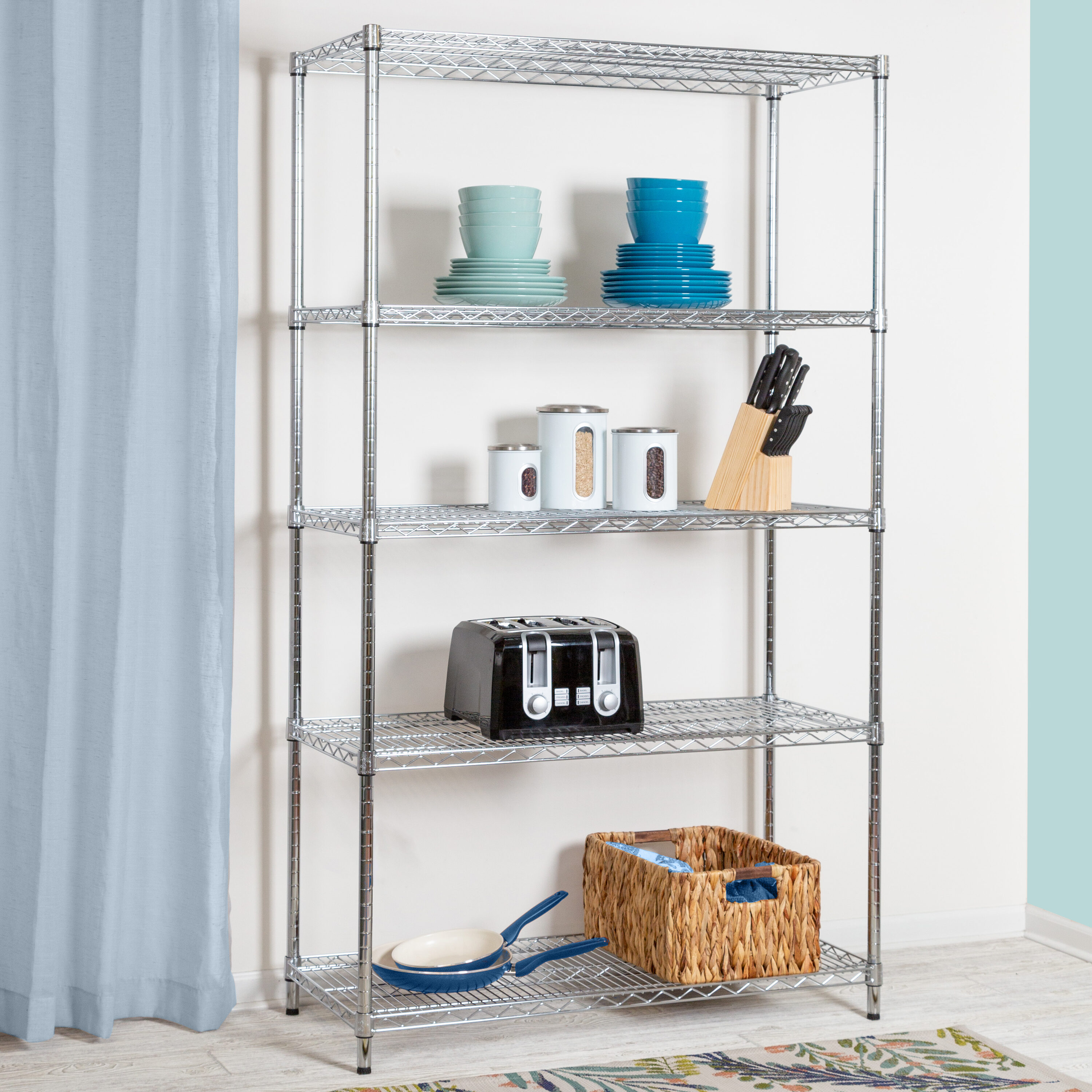 Honey-Can-Do - Stacking Cabinet Organizer - Chrome