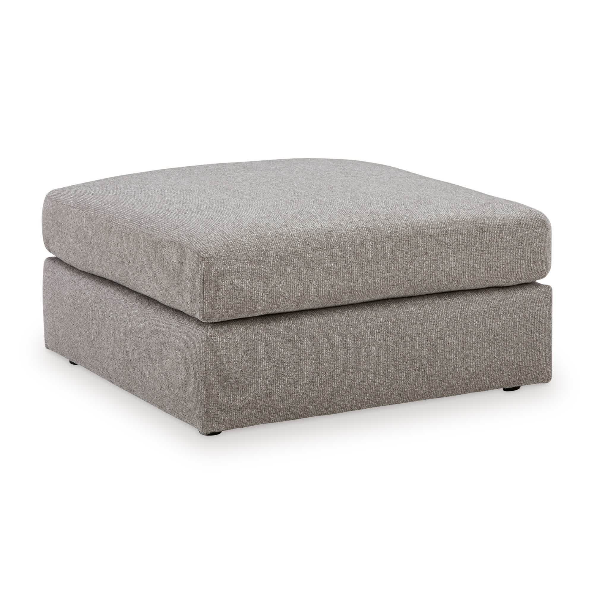 Signature Design by Ashley - Lindon Oversized Accent Ottoman Nuvella Performance Fabric Smoke Gray