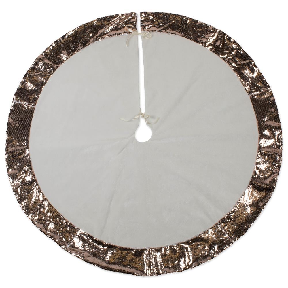 DII 48-in Off-white Tree Skirt in the Christmas Tree Skirts & Collars  department at 