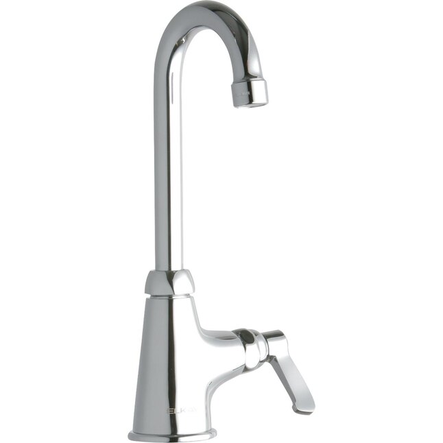 Elkay Chrome 1-Handle Deck-Mount High-Arc Handle Commercial Kitchen Faucet Elkay Chrome 1-Handle Deck-Mount High-Arc Handle Commercial Kitchen Faucet