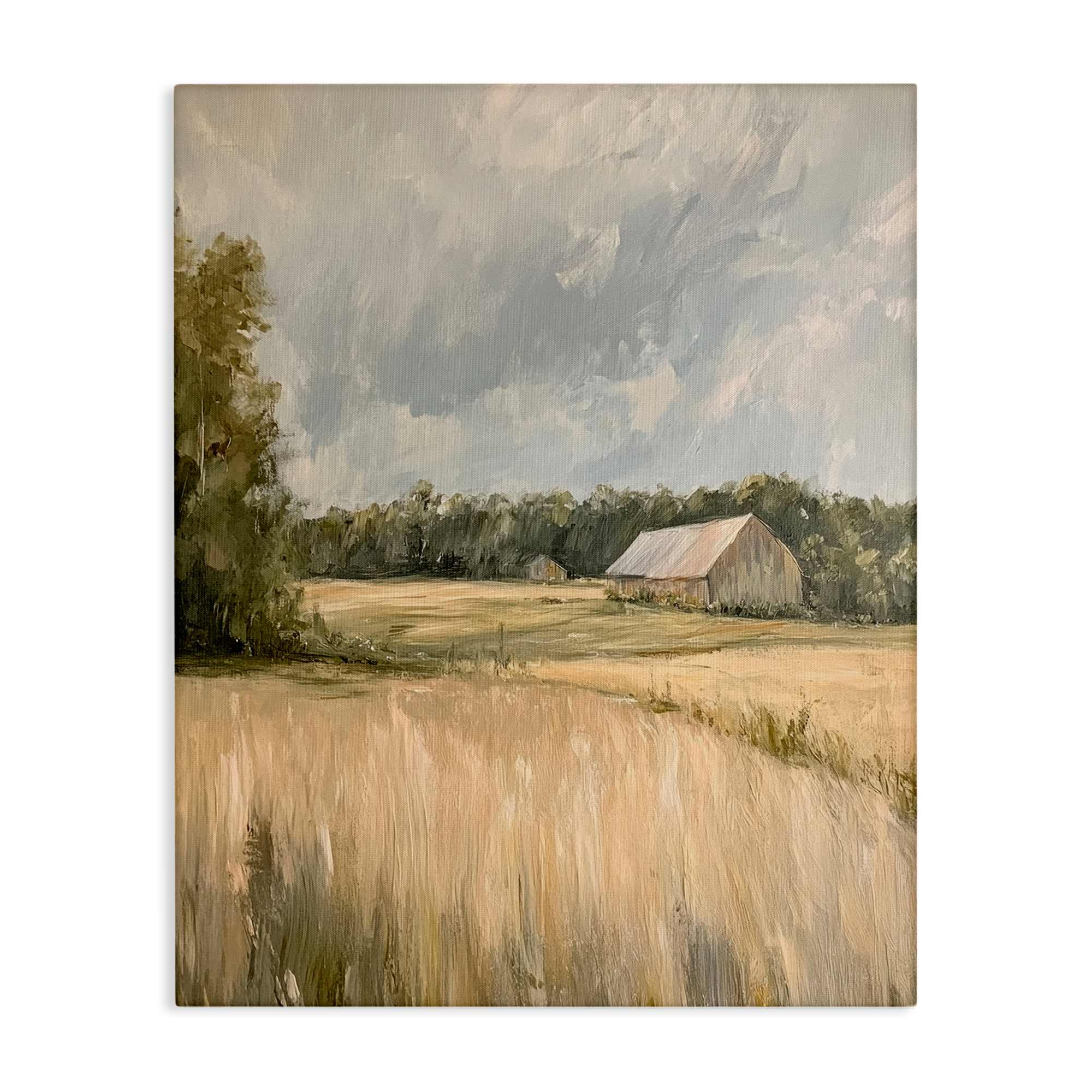 Stupell Industries BT-838-CN-24X30 Natural Farm's Wispy Grasses Canvas Wall Art By Petal Prints Design 24 x 30