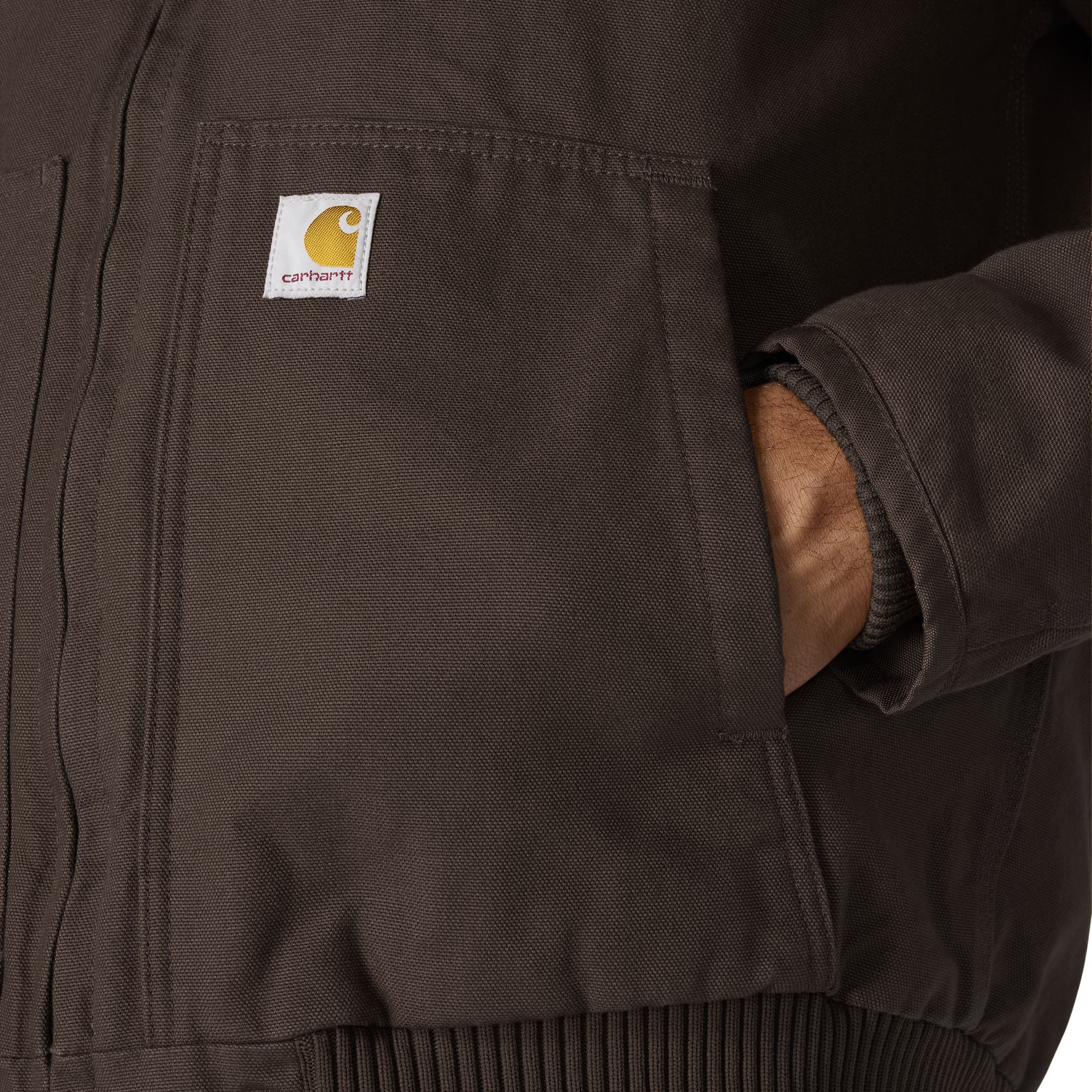Carhartt Men's Dark Brown Medium Weight Woven Hooded Insulated