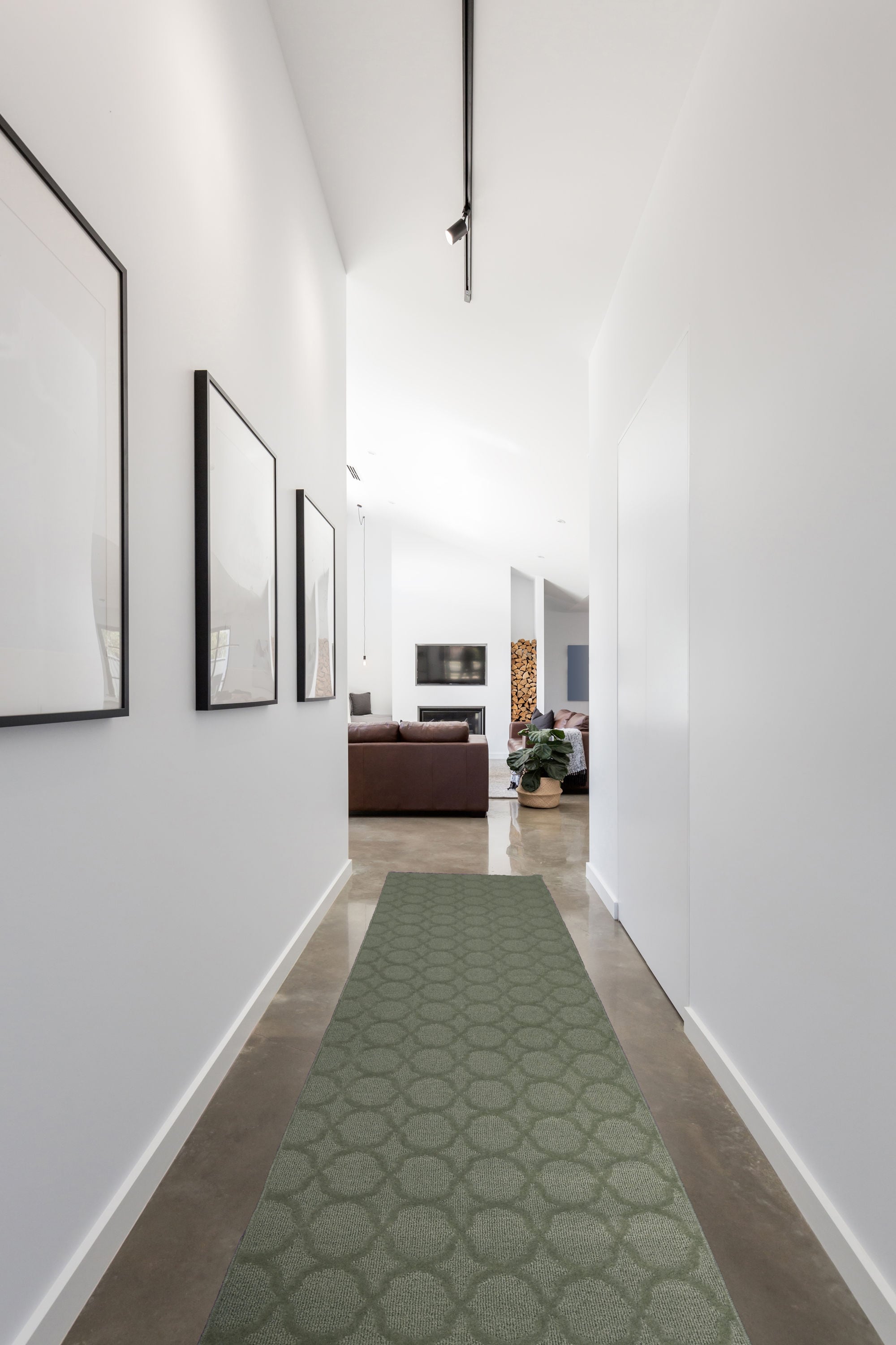 Garland Rug CL100N02414405 Sparta 2 x 12 (ft) Tufted Polypropylene Sage Rectangular Indoor Geometric Farmhouse/Cottage Runner rug