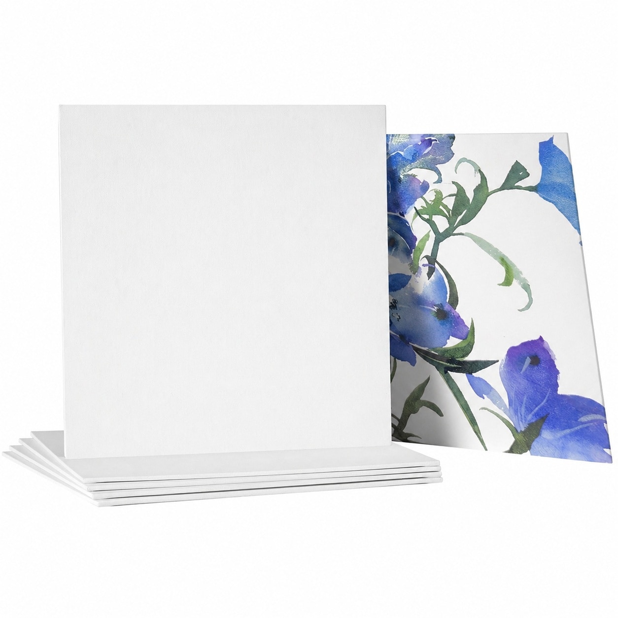 Etokfoks  Watercolor Canvas Boards 10x10 in 6 Pack 100 Cotton Medium Texture Non Toxic for Acrylic Pastels Tempera