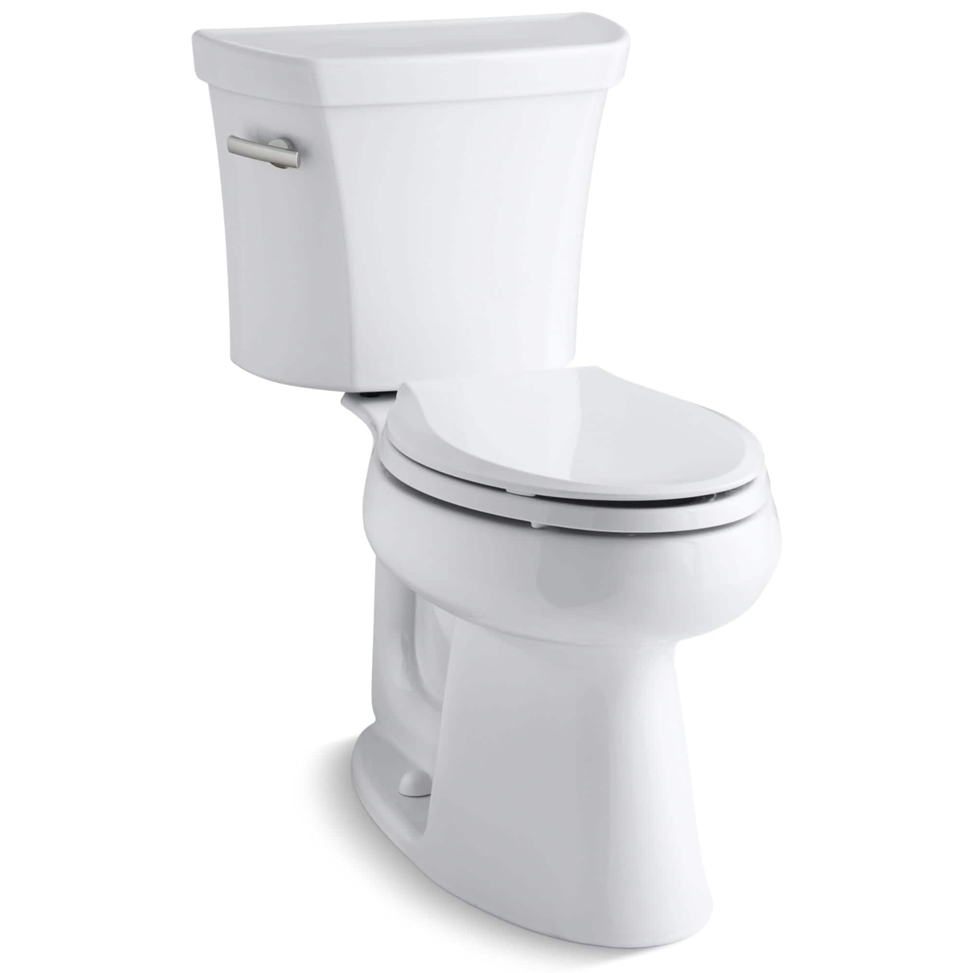 KOHLER 3999-0 Highline White Elongated Chair height 2-piece Toilet 12-in Rough-In WaterSense 1.28 GPF