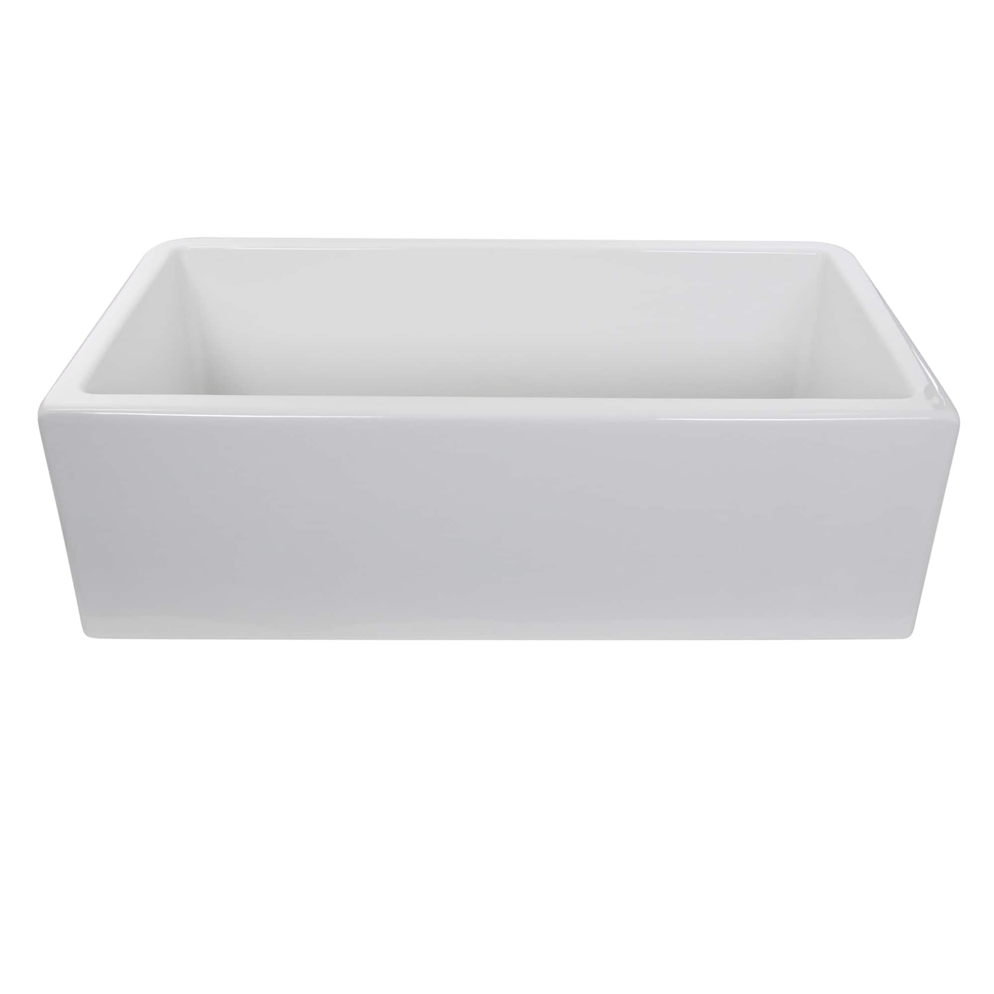 Nantucket Sinks Farmhouse Apron Front 33-in x 18.75-in White Fireclay ...