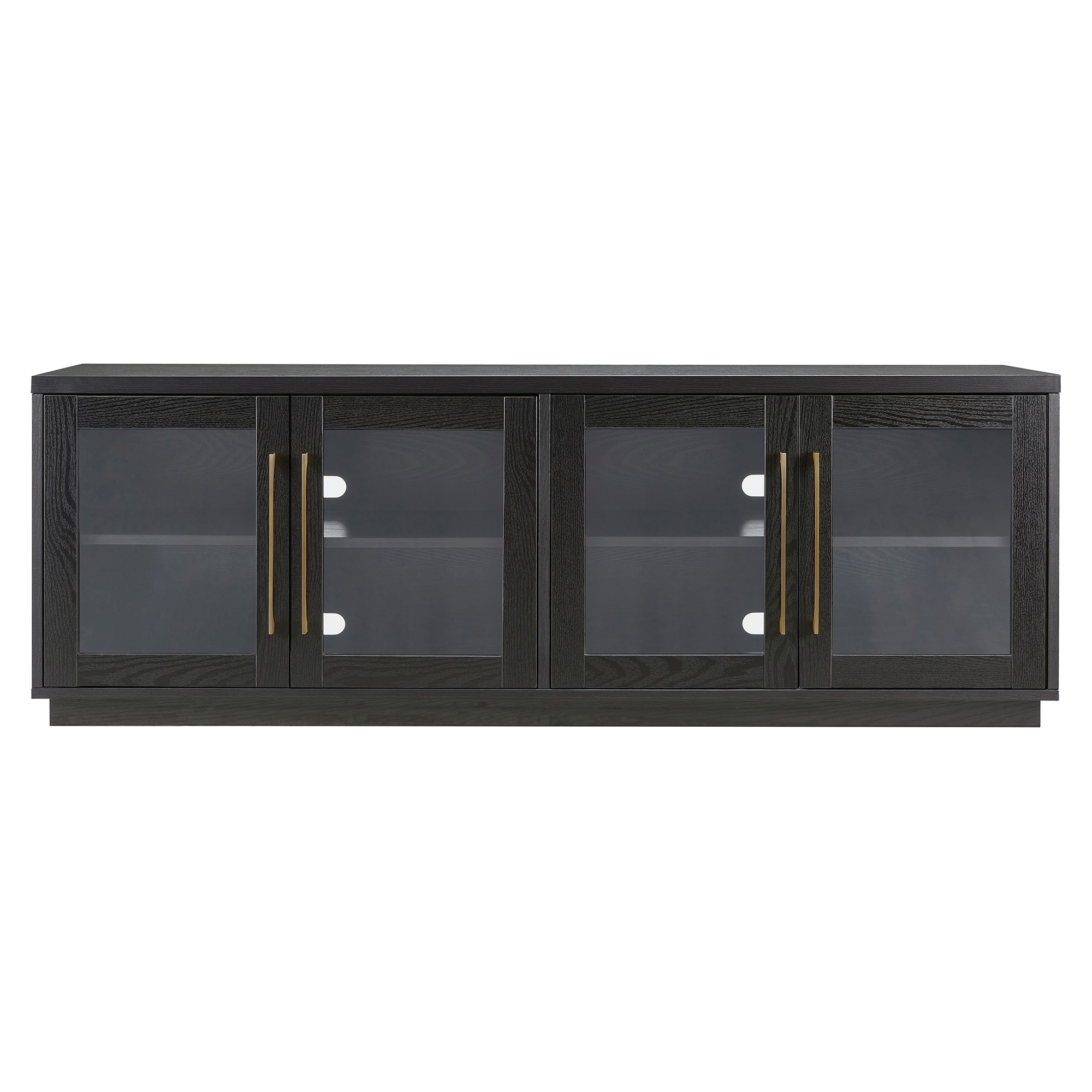 Hailey Home TV1835 Donovan Transitional Black Grain TV stand ( Accommodates TVs more than 70-in )