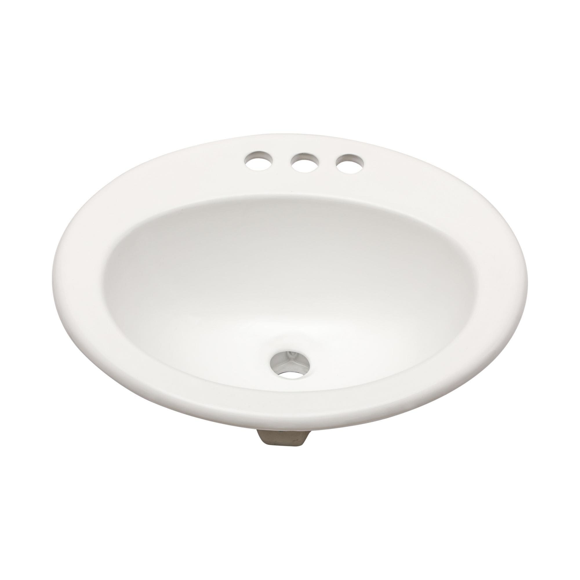 LIVIZA GLBSG-P197792 Ceramic 20-in Drop-in Round Modern White Bathroom Sink