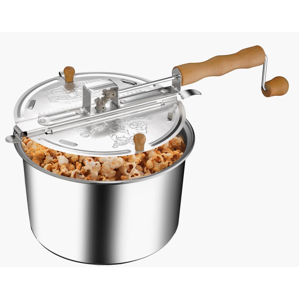 COPPER PLATED STAINLESS STEEL WHIRLEY-POP POPCORN MAKER, Home Furnishings