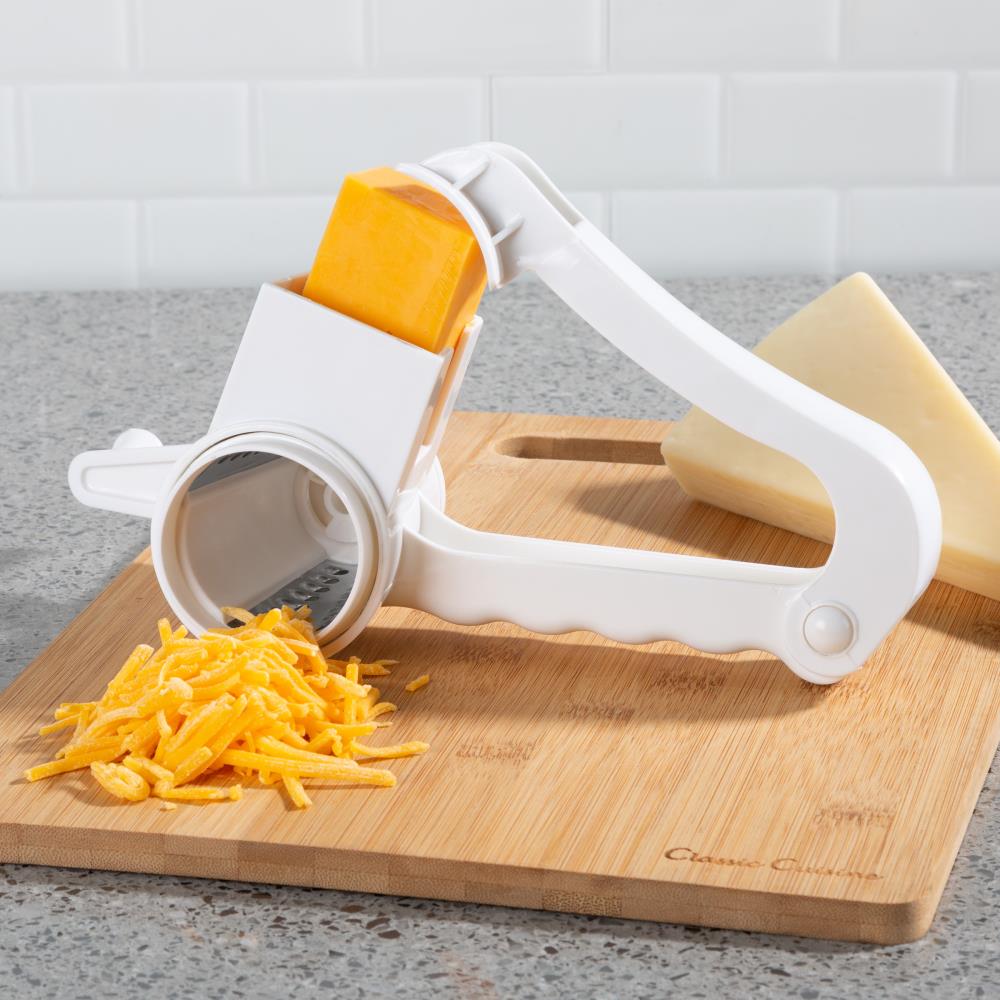Stainless Steel Cheese Grater Manual Rotary Cheese Shredder with 4 Blades  Handheld Chocolate Nuts Shredder Durable Vegetables Chopper for Kitchen  Home Use 