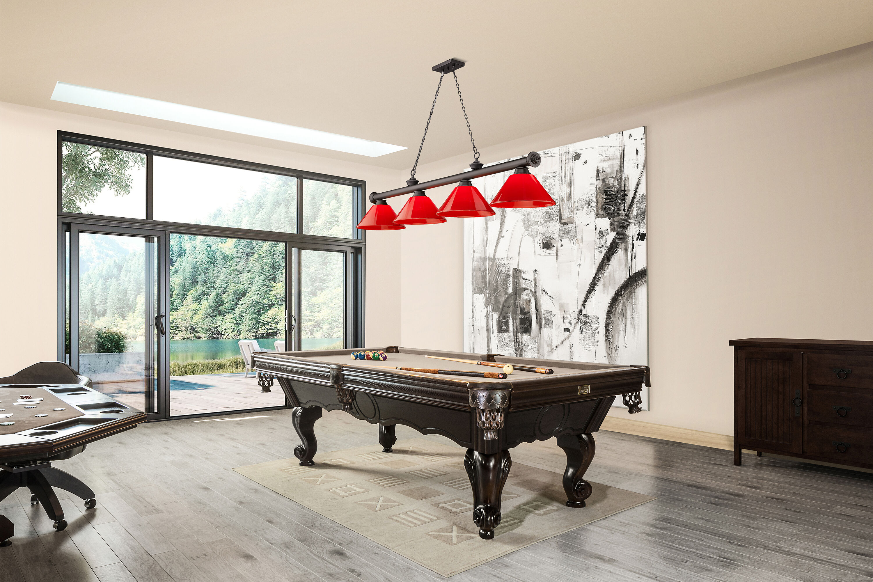 Z-Lite 2306-4BRZ-PRD Pool-Table-Lighting - View #6