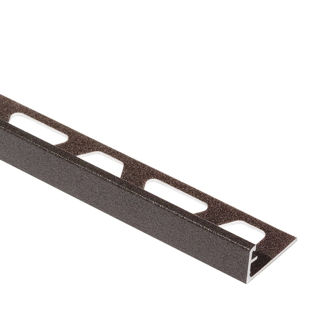 Schluter Systems A125TSDA Schiene 0.5-in W x 98.5-in L Dark Anthracite Textured Color-Coated Aluminum Aluminum L-angle Tile Edge Trim