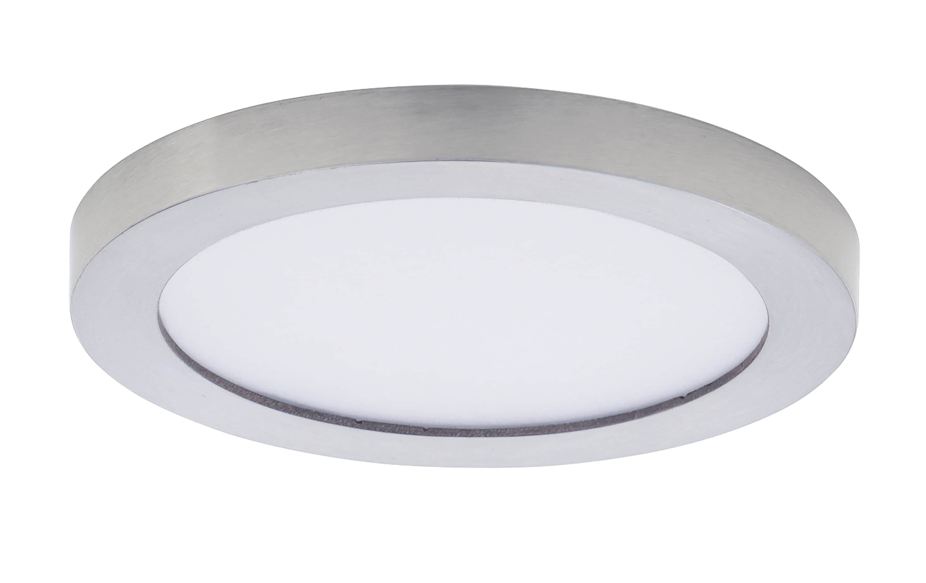 Maxim Lighting 57690WTSN Chip 1 -Light 5.25-in Satin Nickel Integrated LED Flush Mount Light ENERGY STAR Certified