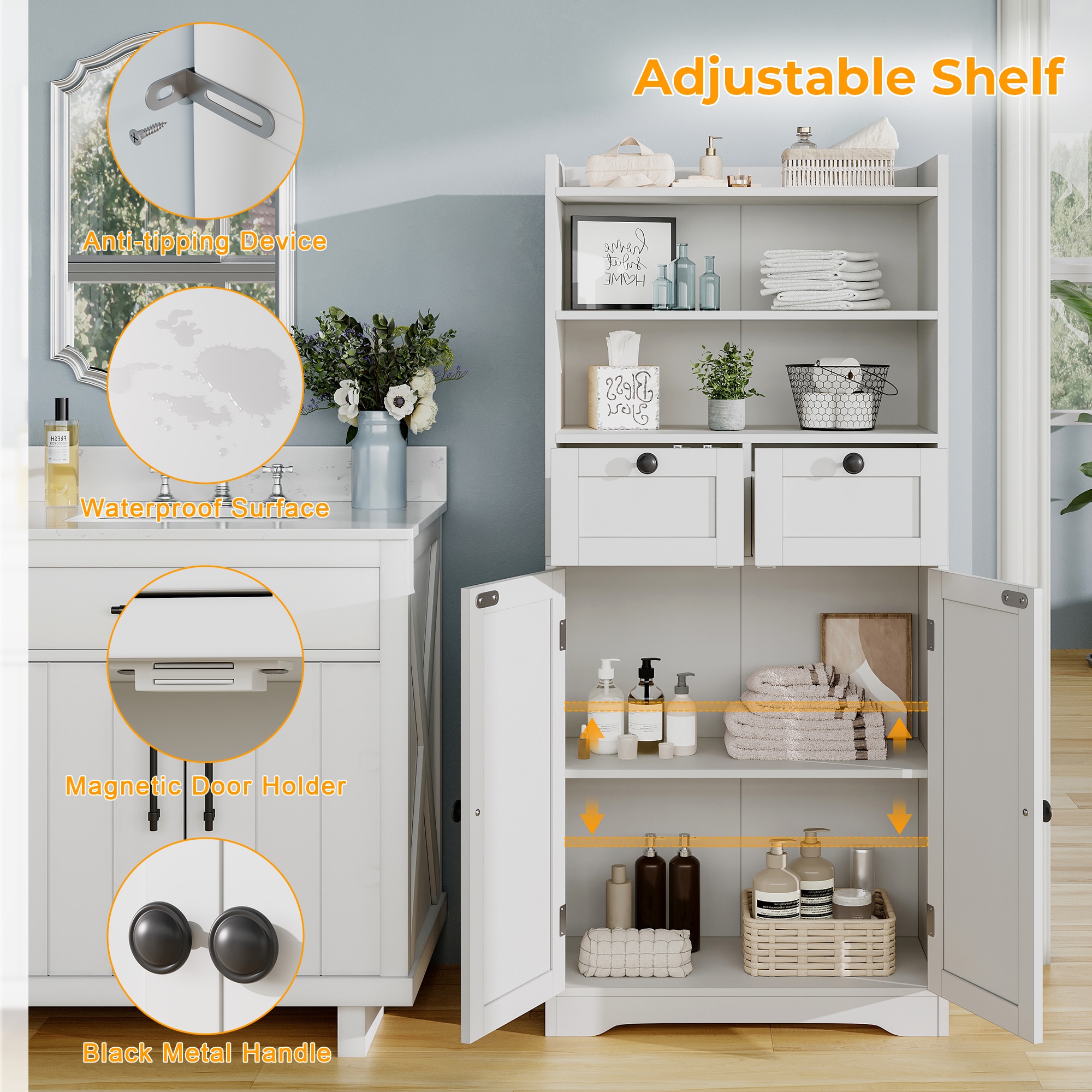 VOUA SAF-JDRYRB-BKCK Linen-Cabinets - View #7
