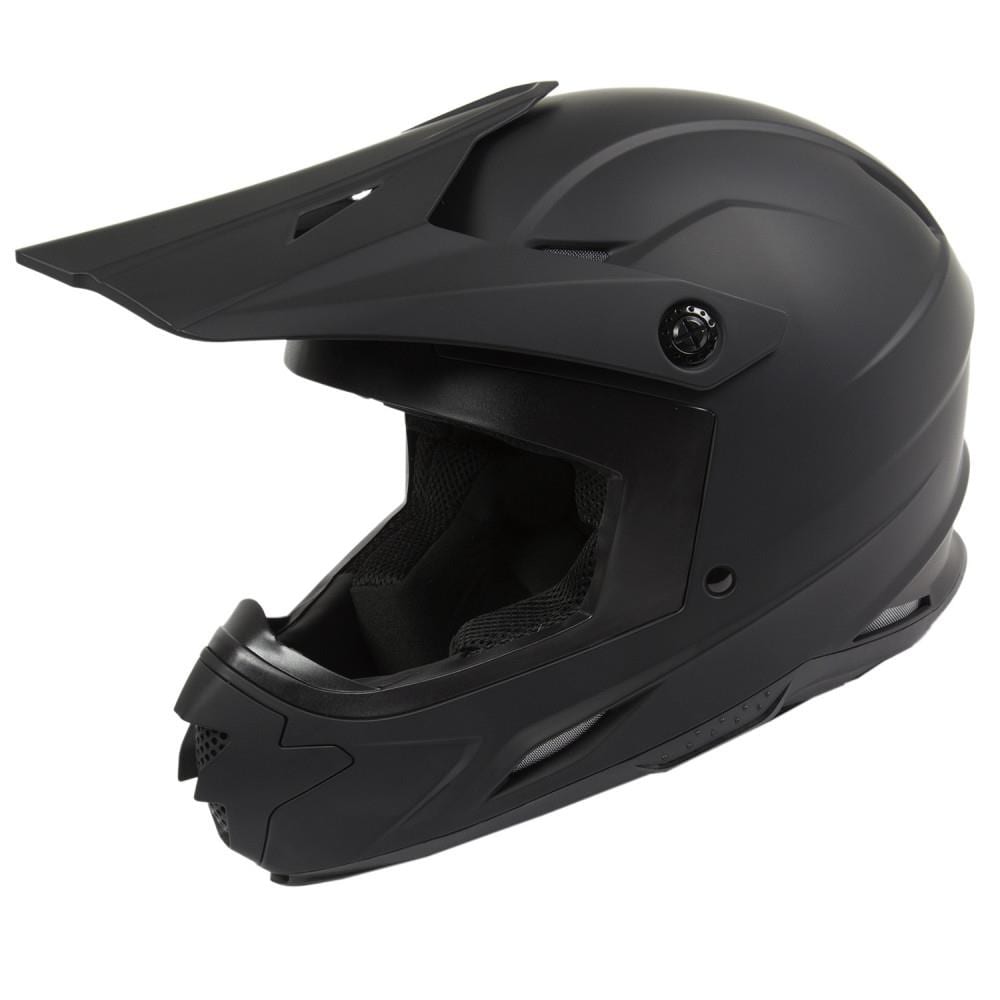 Raider Adult Off Road Z7 MX Helmet - Lightweight Matte Black