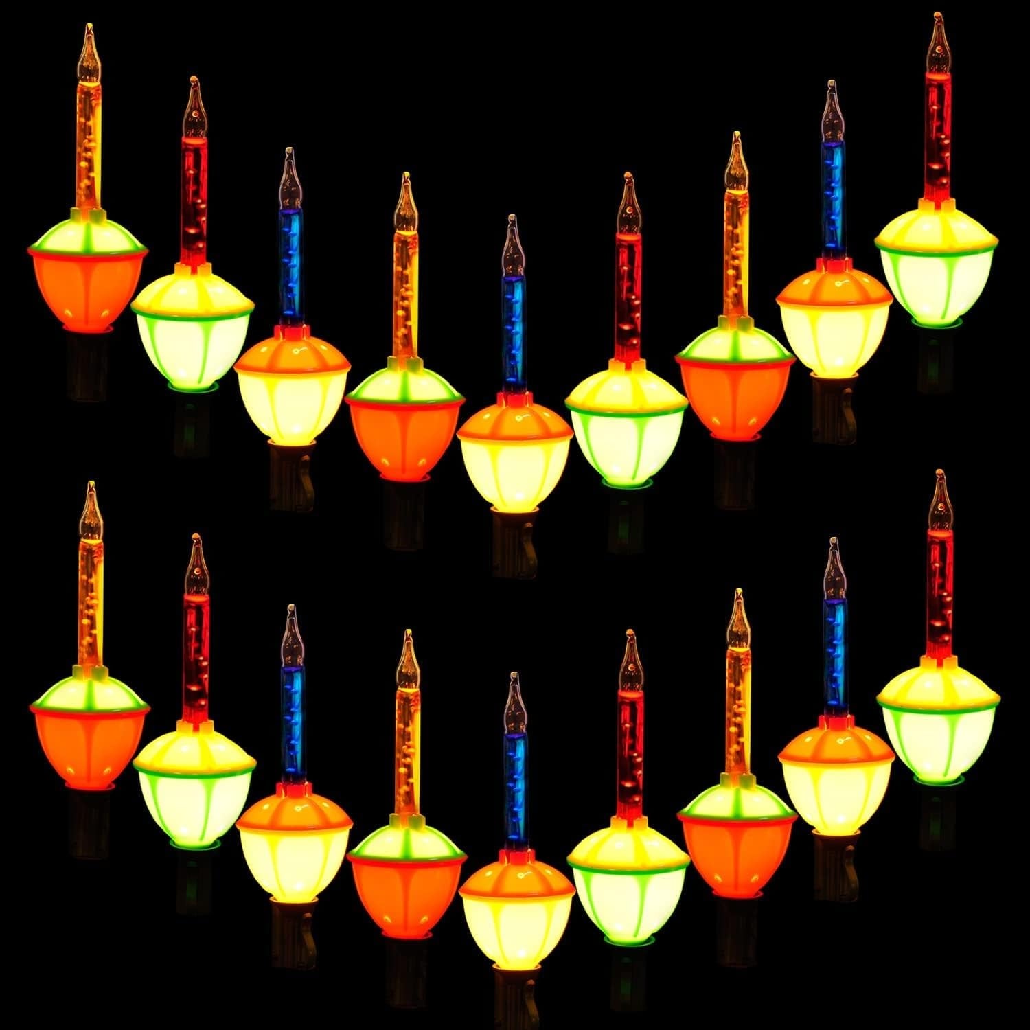 Joyfy 1Inch Glitter Glass Balls 36-Pack Ornaments Glass Hanging Christmas Ornament