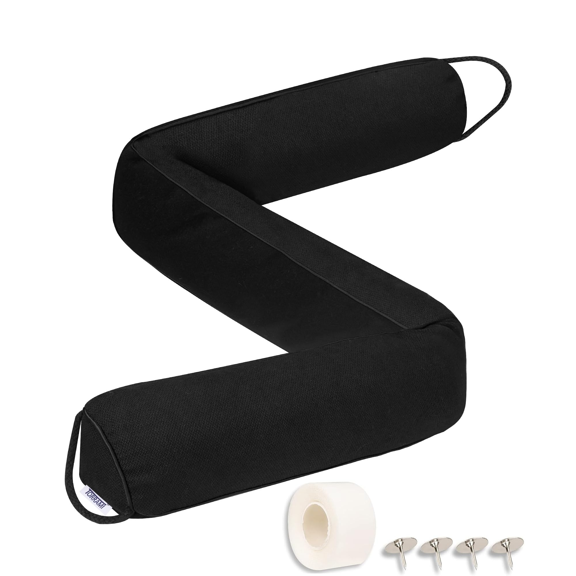 Wudkey 36-in Black Polyester Under Door Draft Stopper