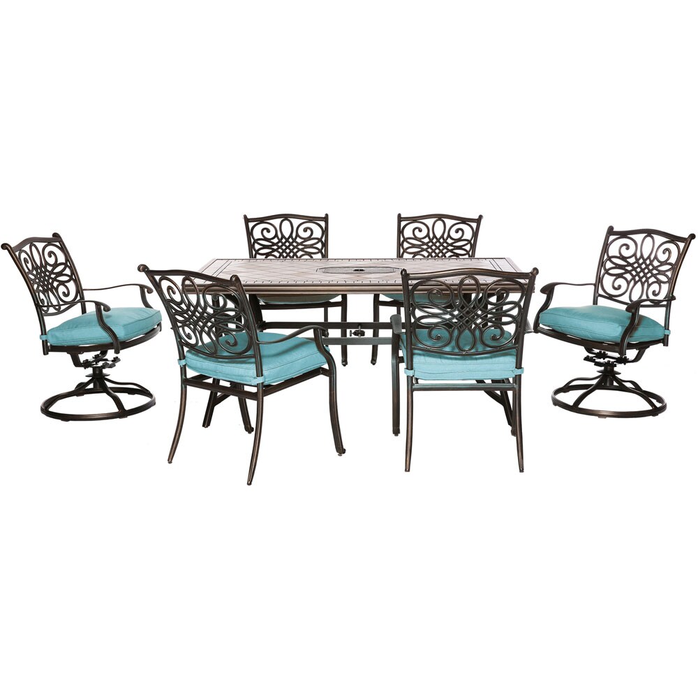 Hanover MONDN7PCSW-2-BLU Patio-Dining-Sets - View #2