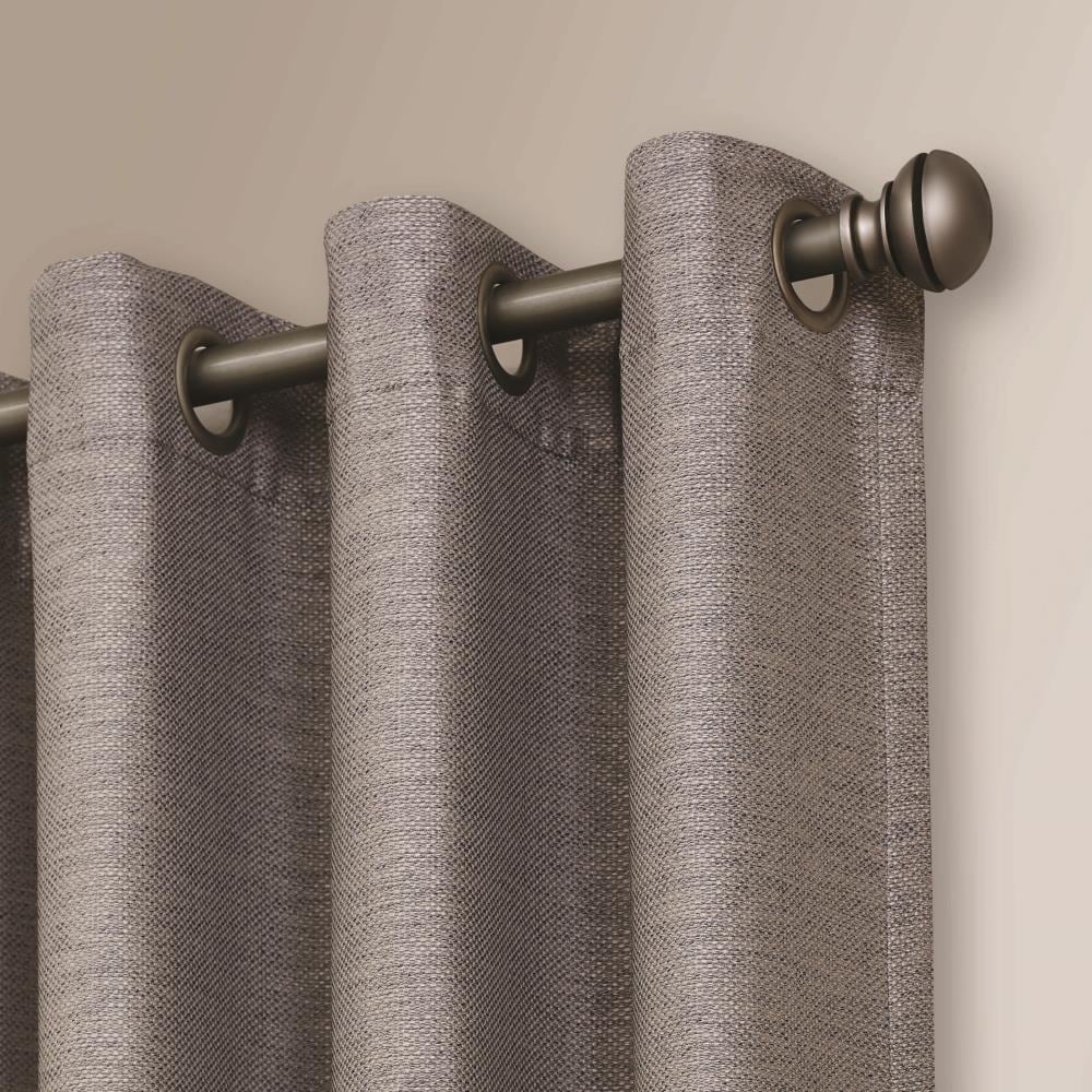 Eclipse 84-in Grey Blackout Thermal Lined Grommet Single Curtain Panel ...