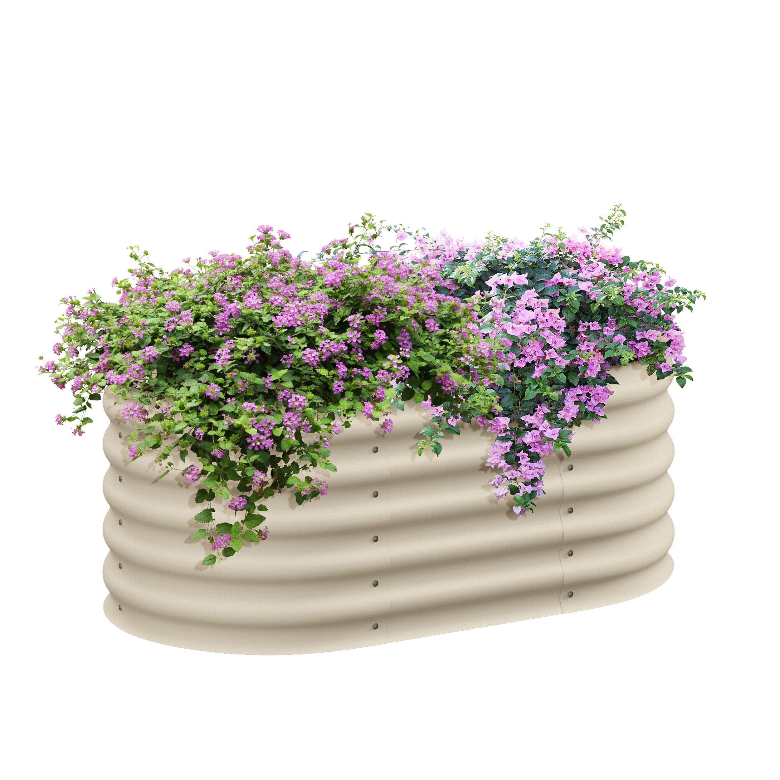 AHIOU HOME ZAAHG-P200926GB 8.6-cu ft 23.5-in W x 41.25-in L x 16.5-in H Elevated White Galvanized Metal Raised Garden Bed