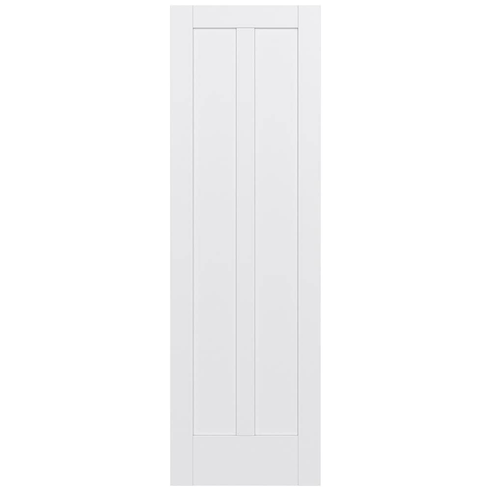 JELD-WEN LOWOLJW221100310 MODA Shaker 24-in x 96-in Primed 2-panel square Smooth Solid core Primed MDF Slab Door